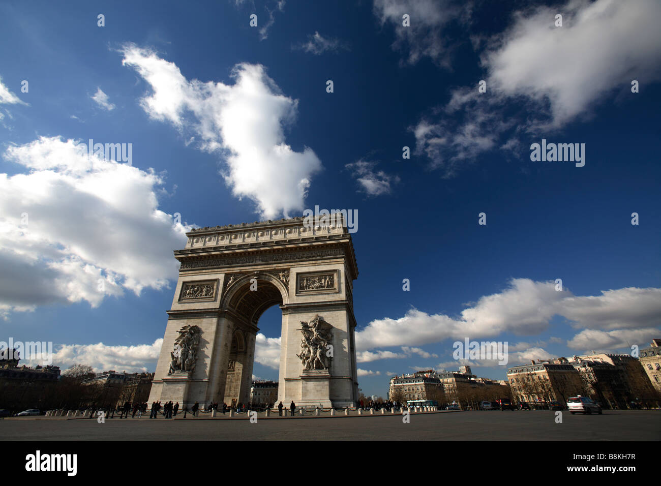 Arc De Triomphe de la Place Charles de Gaulle, Paris, France Banque D'Images