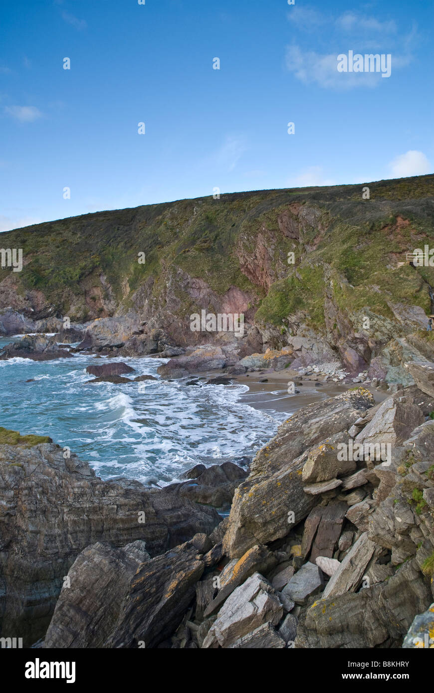 Près du village de Whitsand Bay de Freathy, Cornwall Banque D'Images