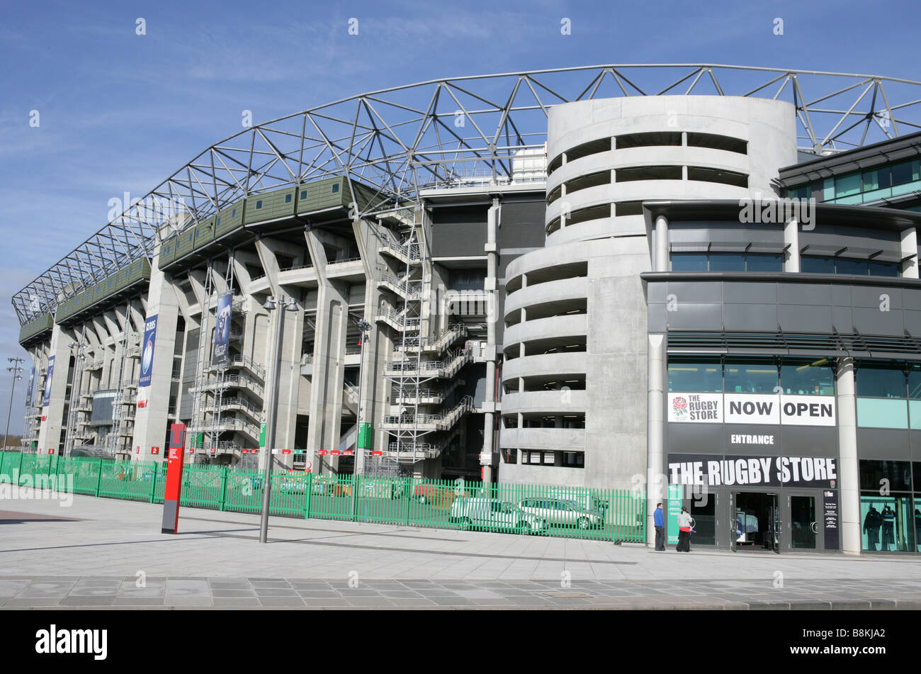 Le stade de Twickenham Rugby store tribune ouest Banque D'Images