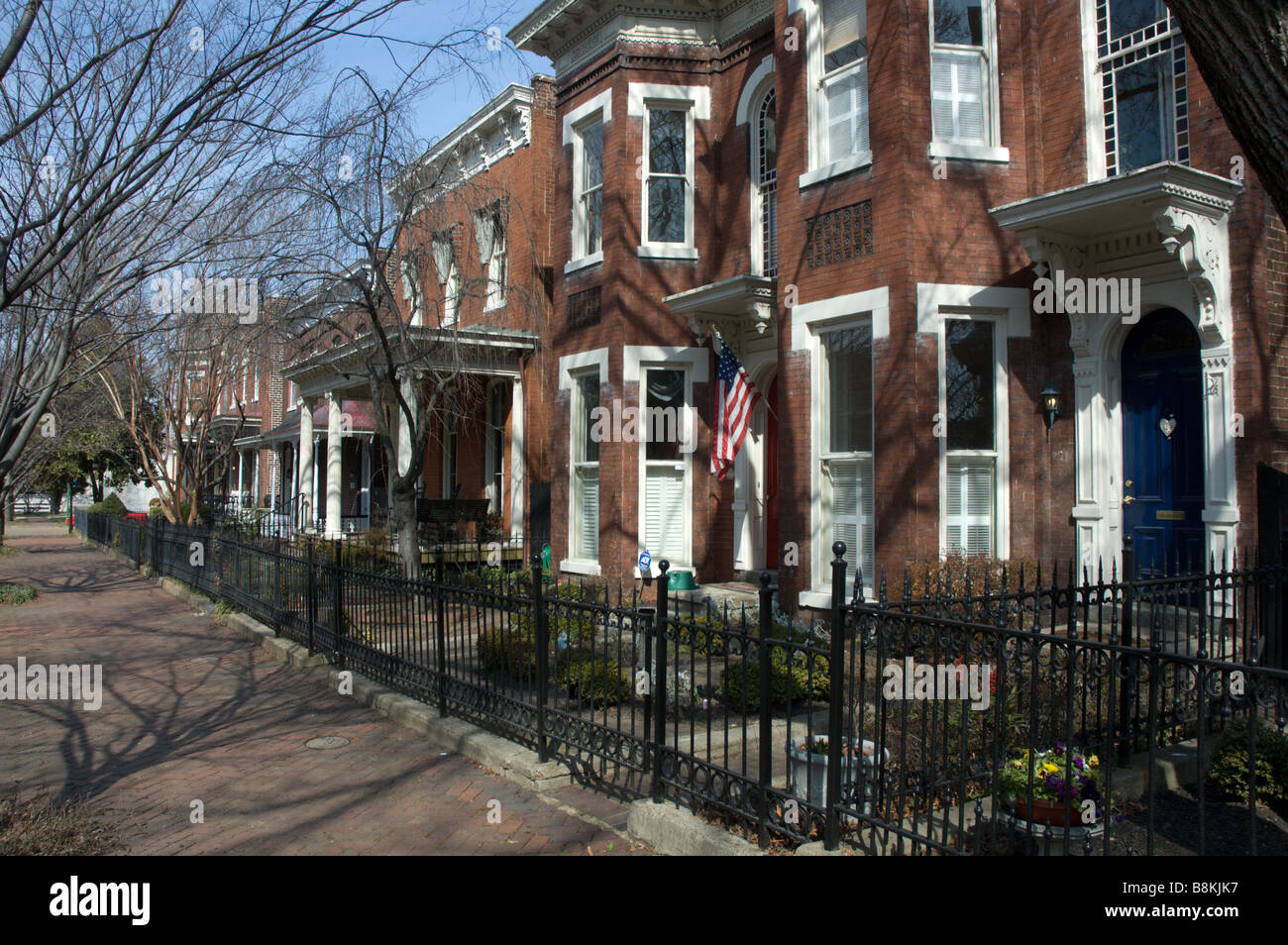 Maisons à Church Hill article de Richmond, en Virginie Banque D'Images