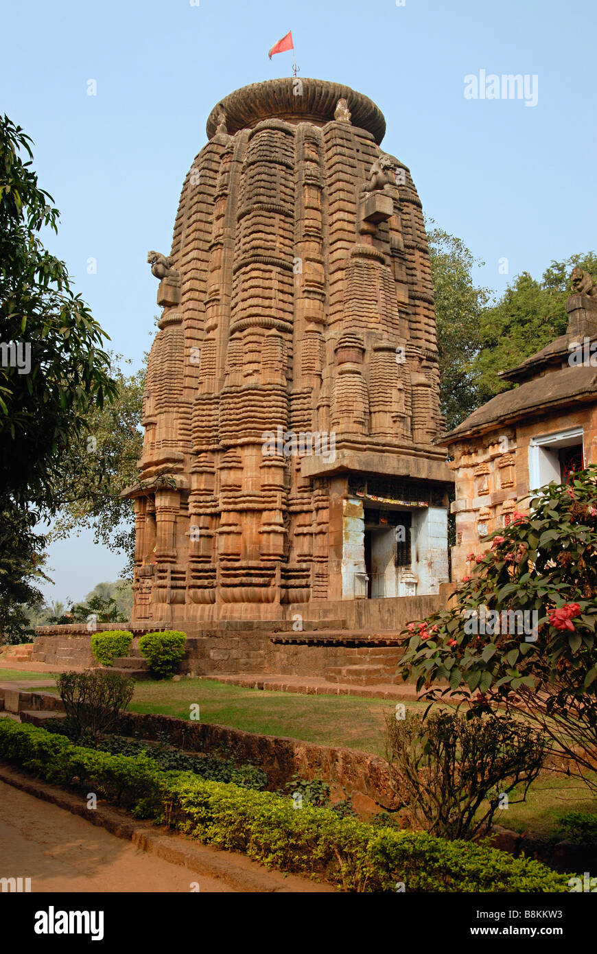 General-View Ramesvara de temple par le sud-est. L'Orissa, Bhubaneshwar (Inde). Banque D'Images