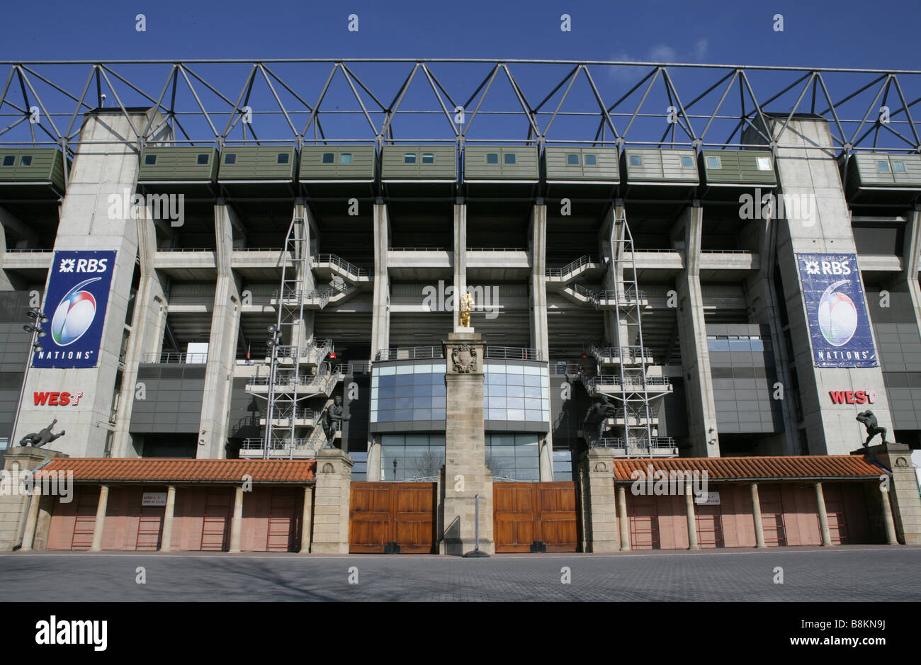 Le stade de Twickenham West Stand Banque D'Images