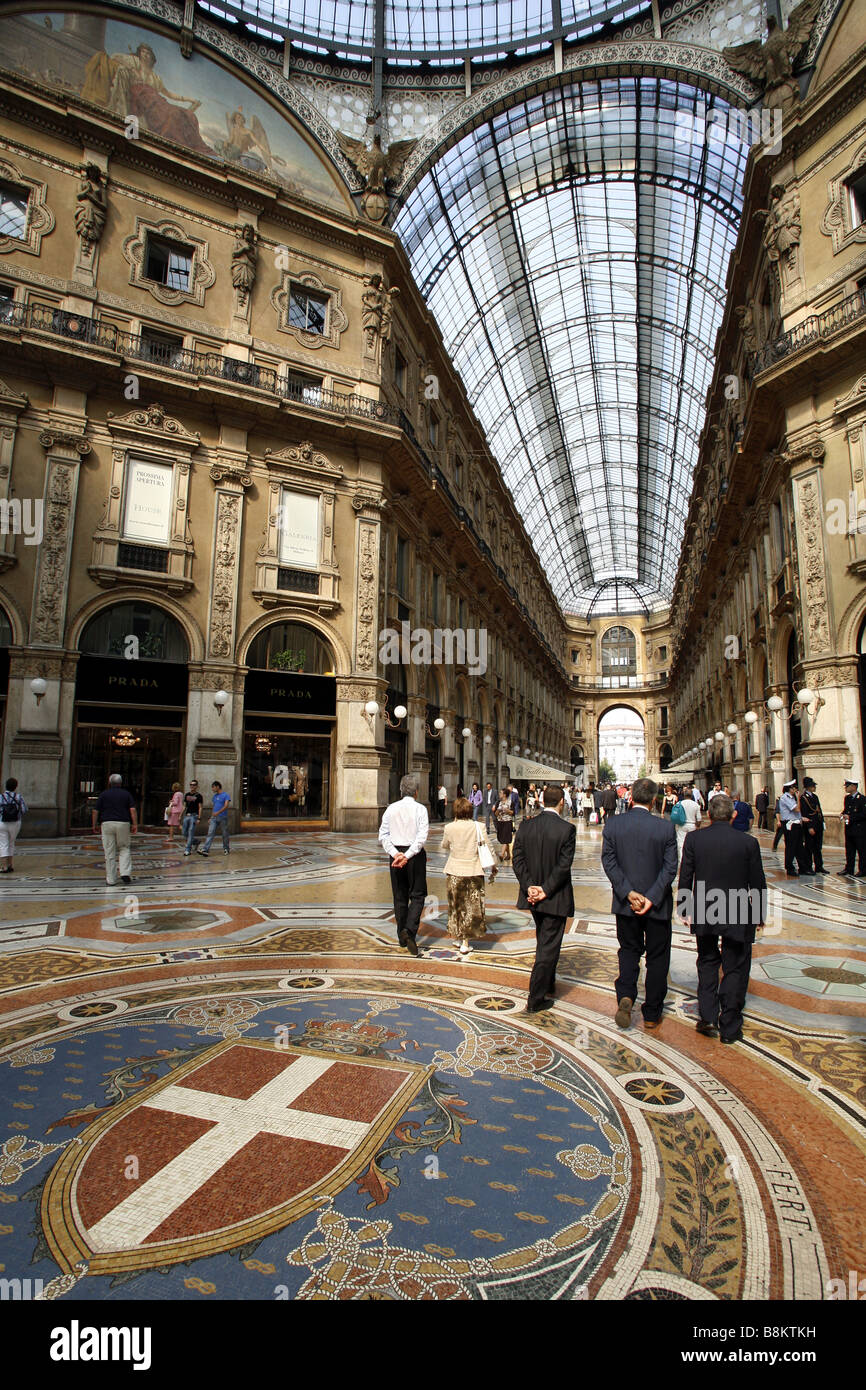 Galleria Vittorio Emanuele II, Milan, Lombardie, Italie Banque D'Images