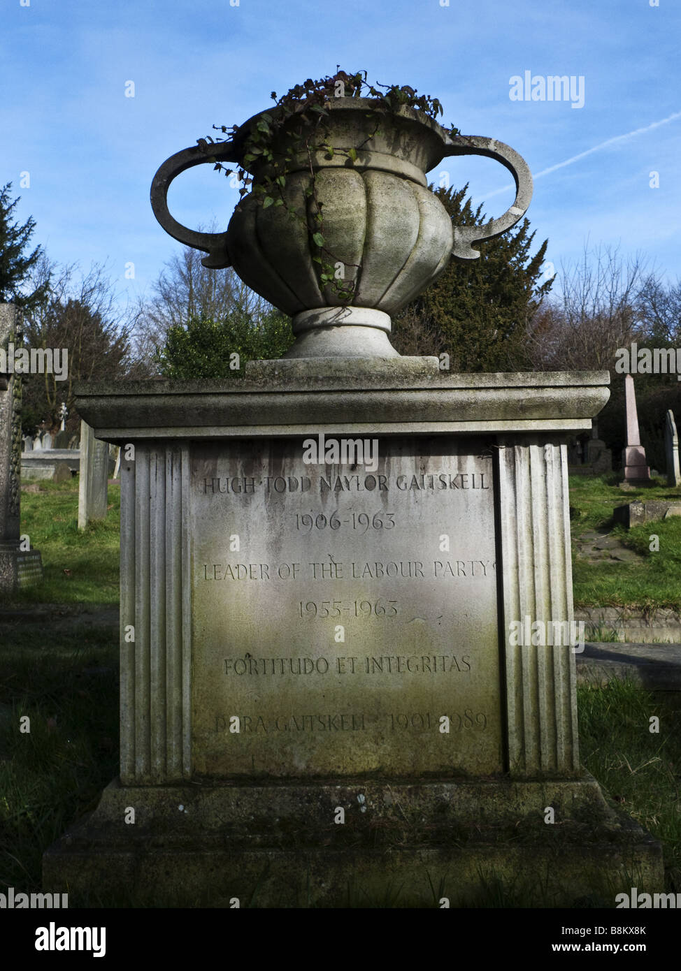 Tombe de Hugh Gaitskell, Hampstead, Londres Banque D'Images