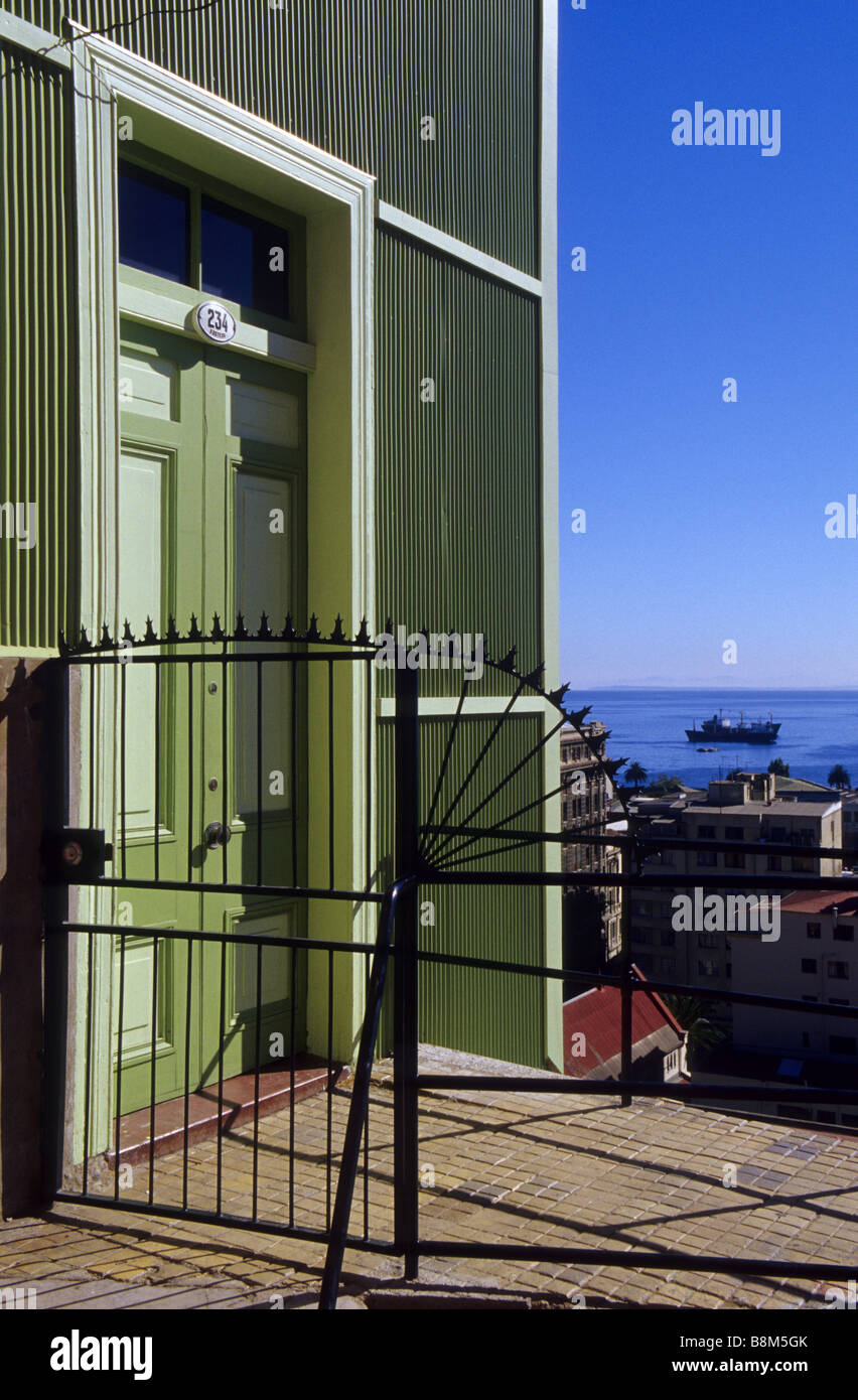 Cerro Bellavista Pasteur crecer Valparaíso au Chili Banque D'Images
