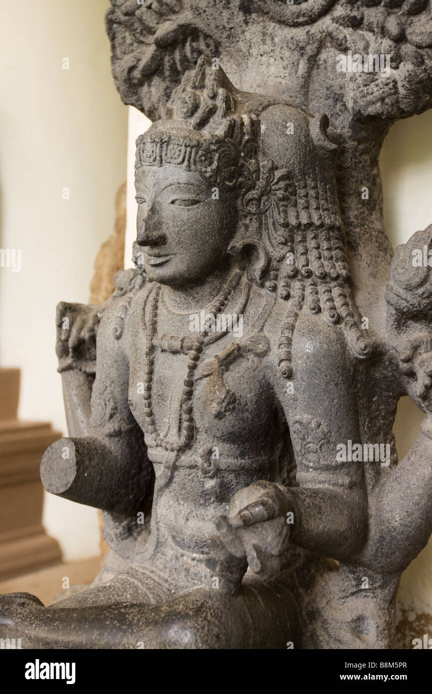 Tamil Nadu Inde Thanjavur Royal Palace Museum sculpture de Umayalvathi Dakshinamoorthy Banque D'Images