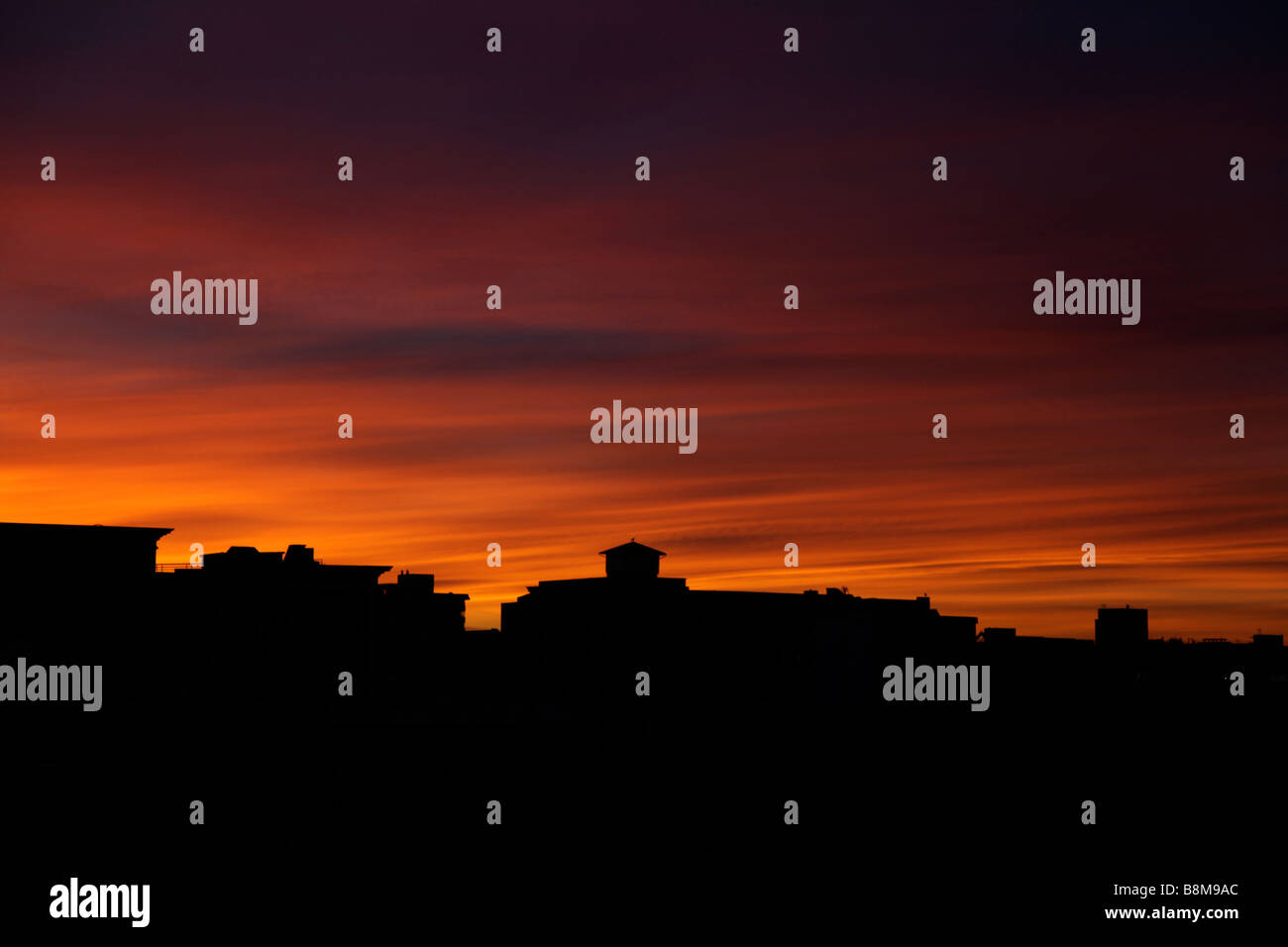 Lever de soleil sur l'East Vancouver Banque D'Images