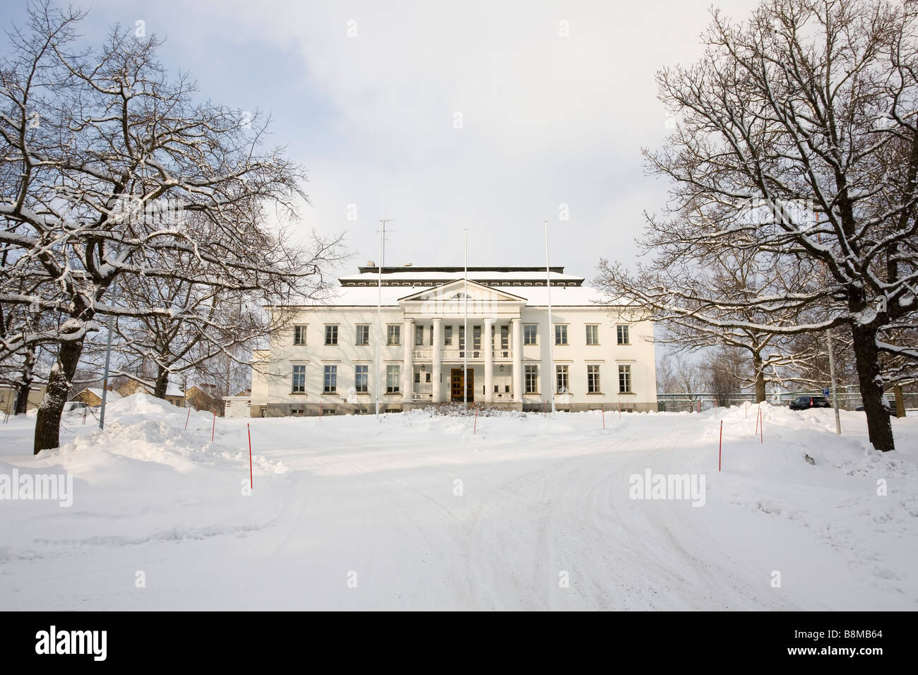 Paysage d'hiver à Lappeenranta, Finlande Banque D'Images