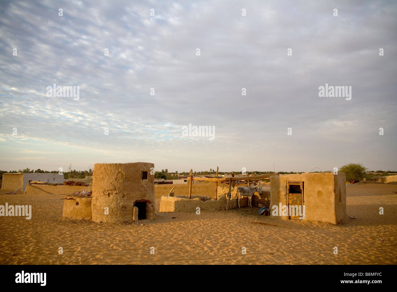 Maison Arabe construite de briques de boue dans Banganarti Old Dongola région au Nil Nubie au Soudan du Sud Banque D'Images