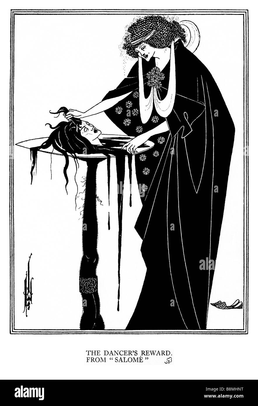 Aubrey Beardsley Salome les danseurs récompenser tête de Jean le Baptiste illustration de la pièce d'Oscar Wilde Banque D'Images