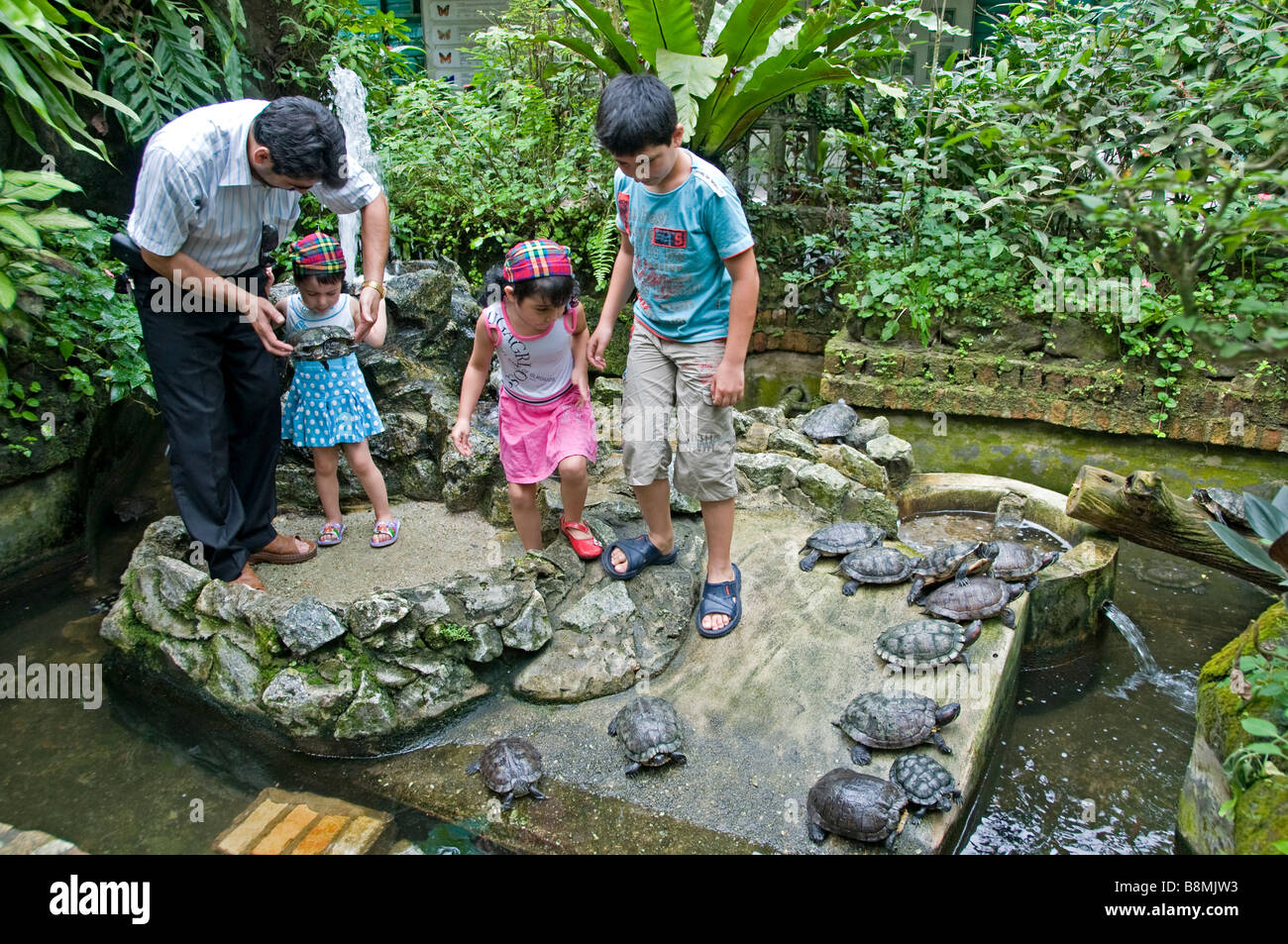 Jardin du lac au cœur de Kuala Lumpur Deer Park Oiseaux Papillon Carcosa Seri Negara Orchid Hibiscus jardin. Banque D'Images
