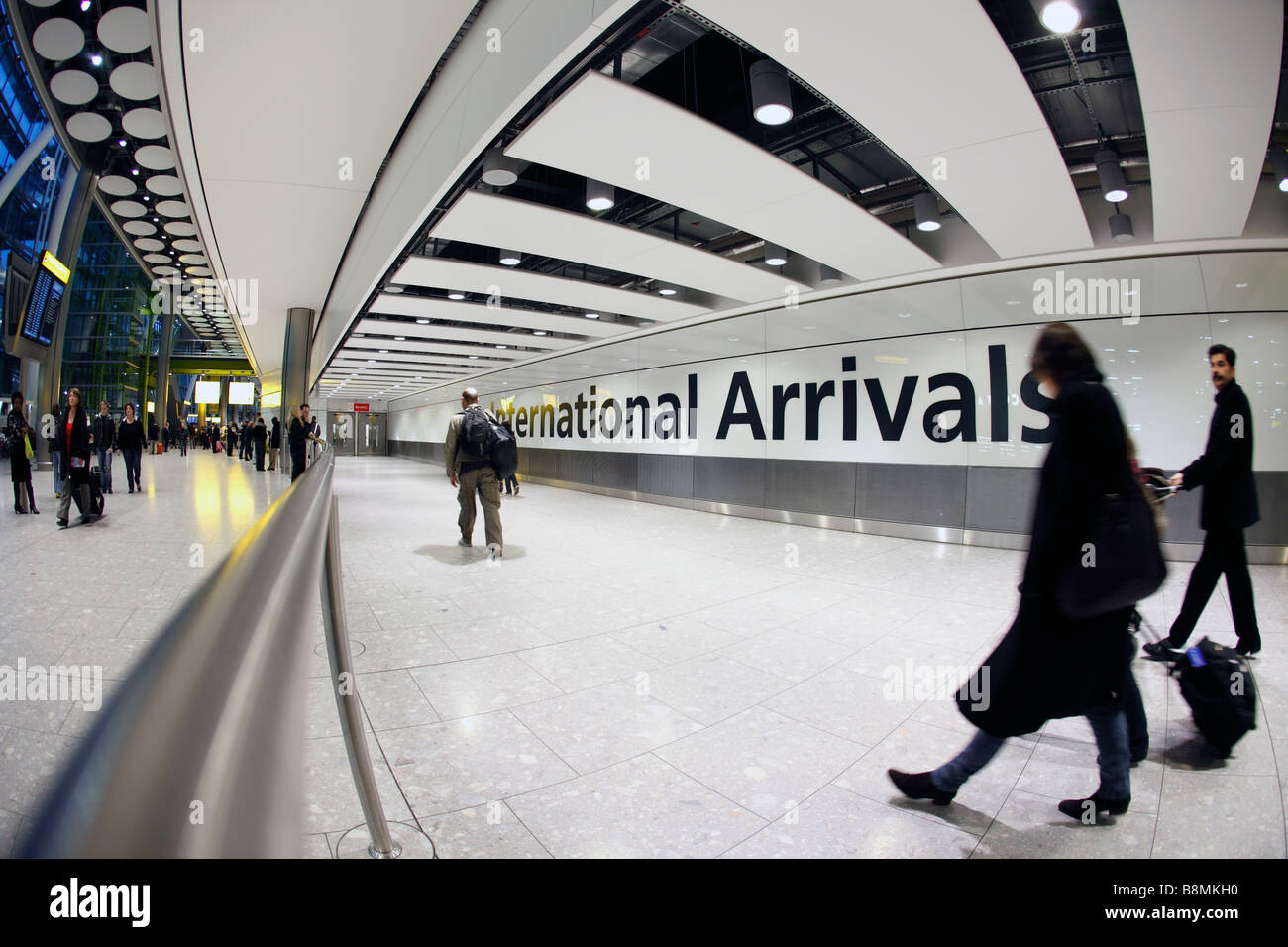 United Kingdom West London Heathrow Airport Terminal 5 du hall des arrivées. Banque D'Images