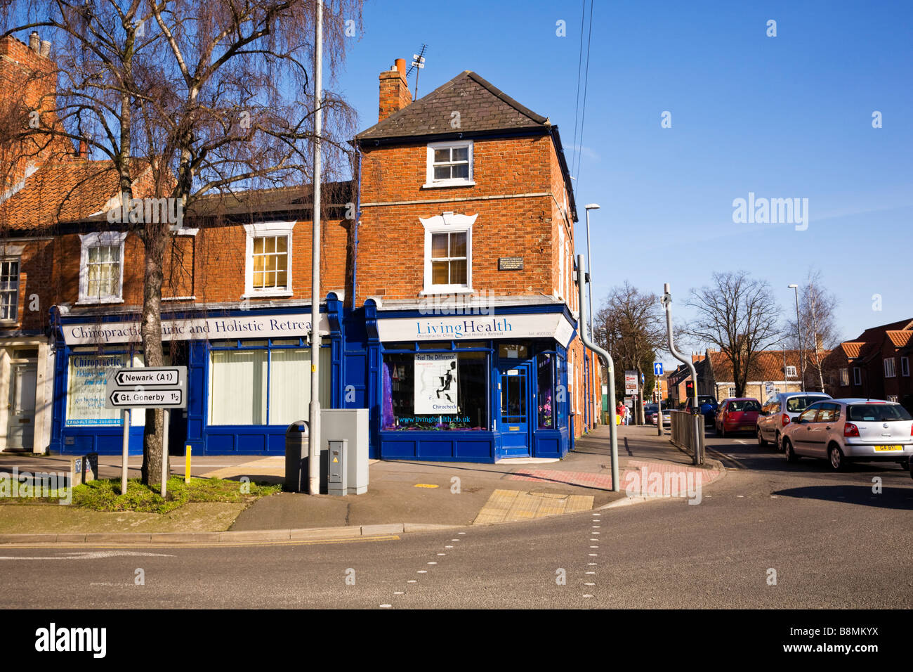 Maison d'enfance de Margaret Thatcher, Grantham, Lincolnshire, Angleterre. La première femme Premier ministre de Grande-Bretagne Banque D'Images