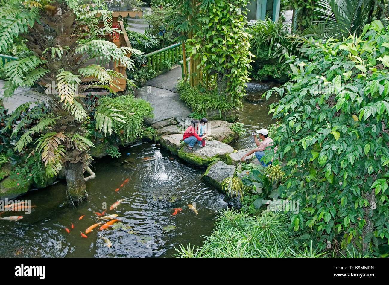 Jardin du lac au cœur de Kuala Lumpur Deer Park Oiseaux Papillon Carcosa Seri Negara Orchid Hibiscus jardin. Banque D'Images