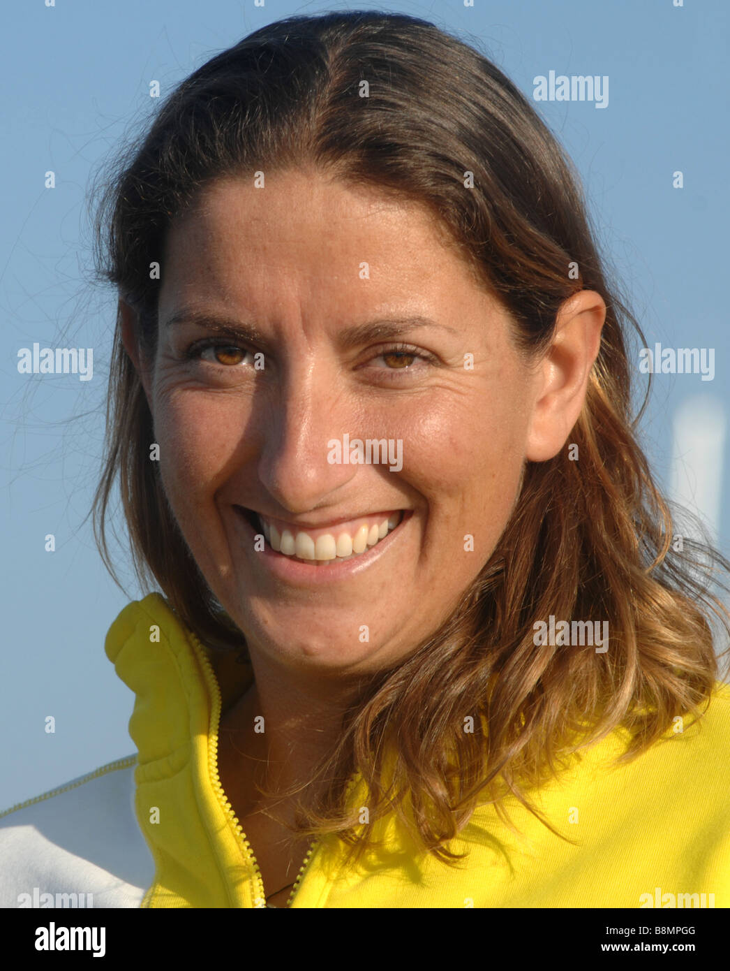 Dee Caffari, la navigatrice Dee Caffari Banque D'Images