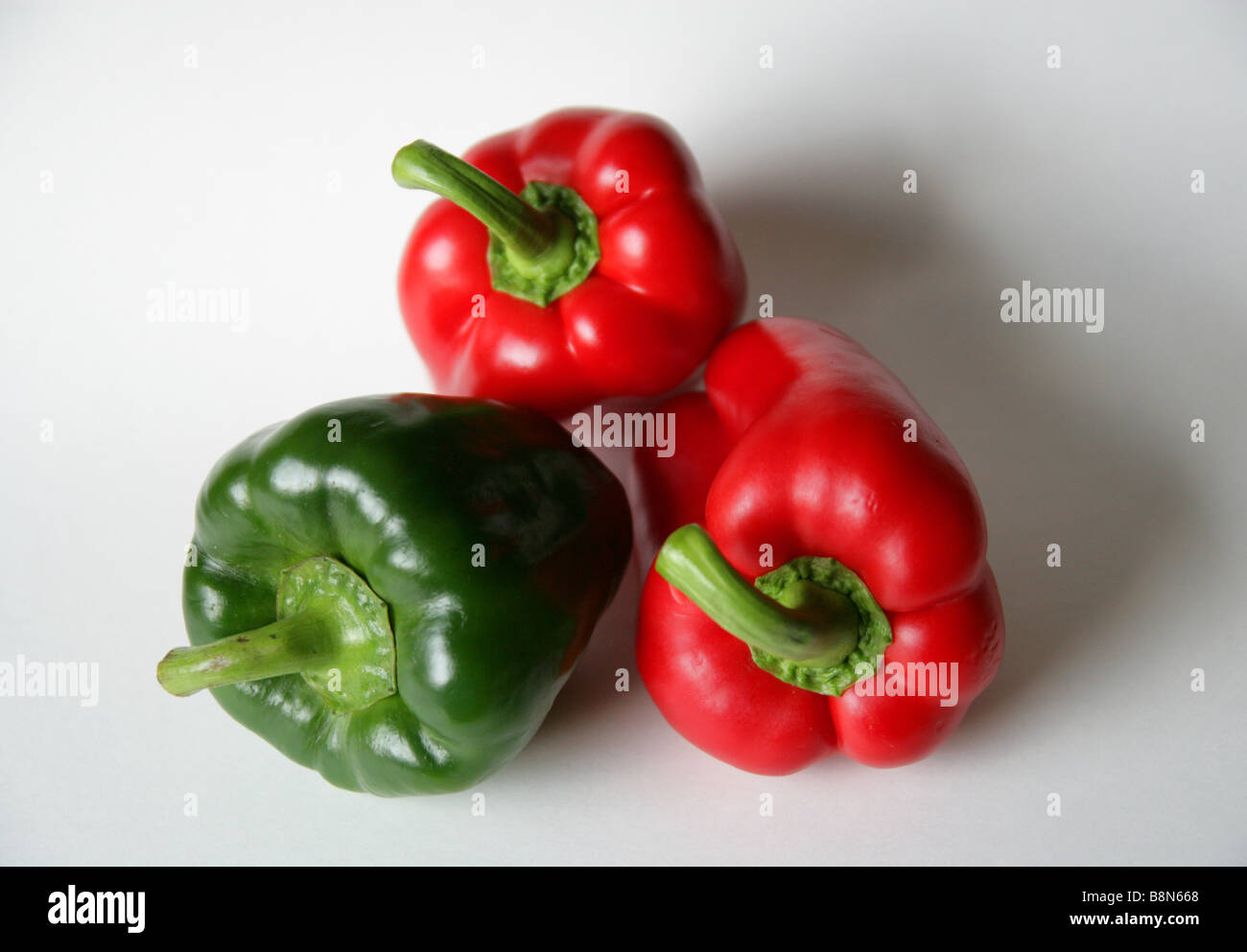 Poivrons de piment rouge et vert Banque D'Images