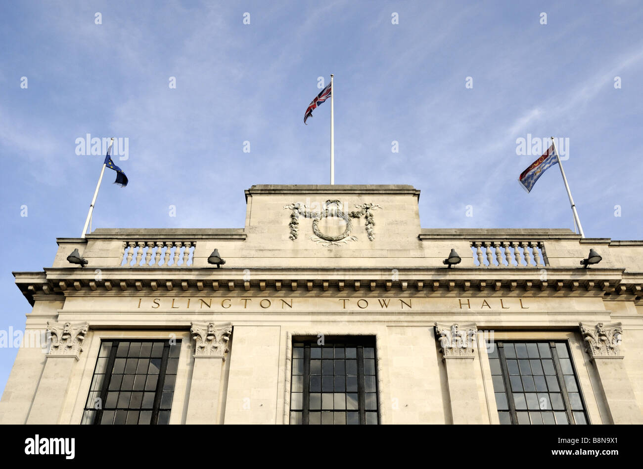 Hôtel de Ville d'Islington Upper Street London England UK Banque D'Images