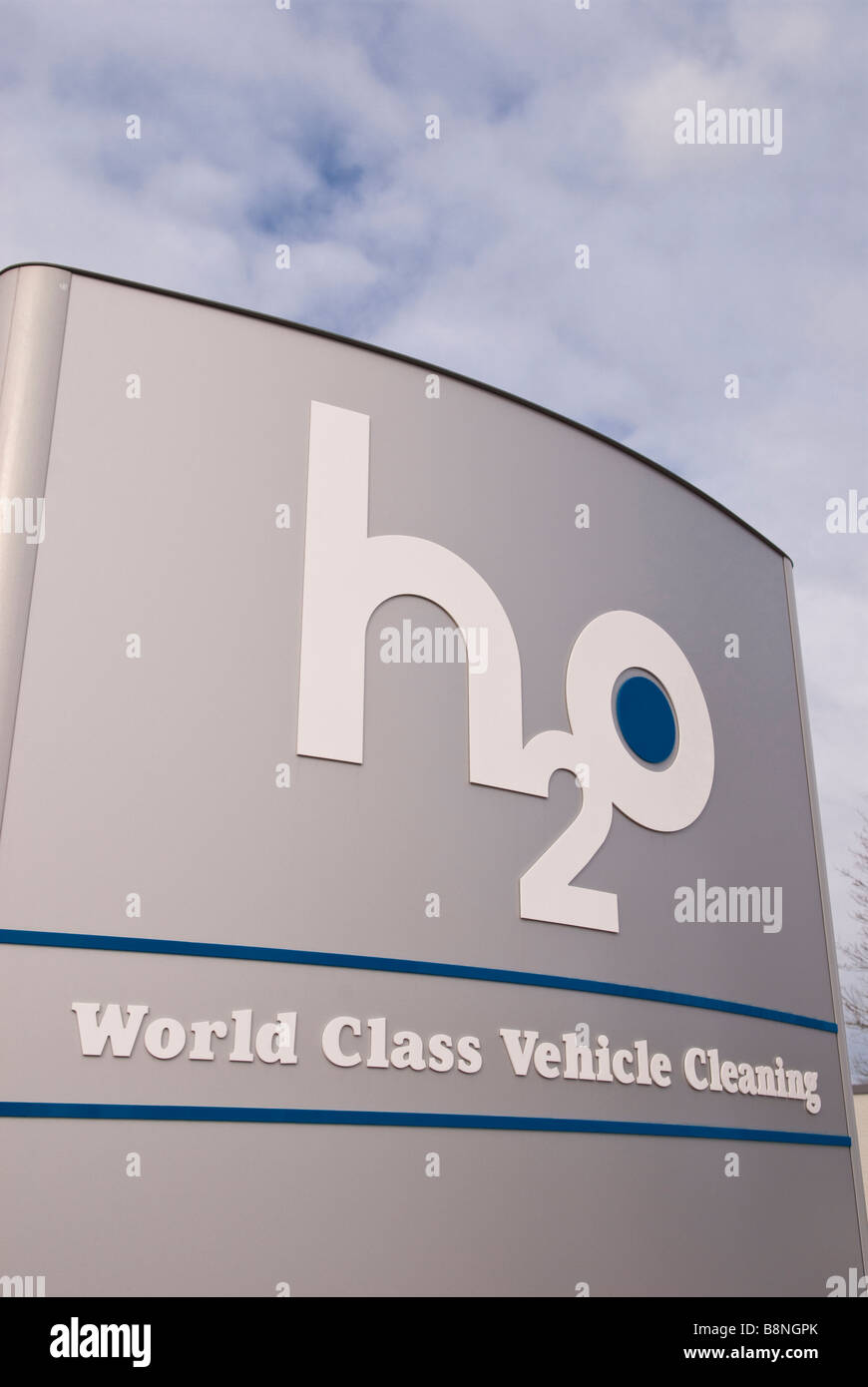 H2o Nettoyage de classe mondiale signe pour lavage de voiture et le valet de ferme Banque D'Images