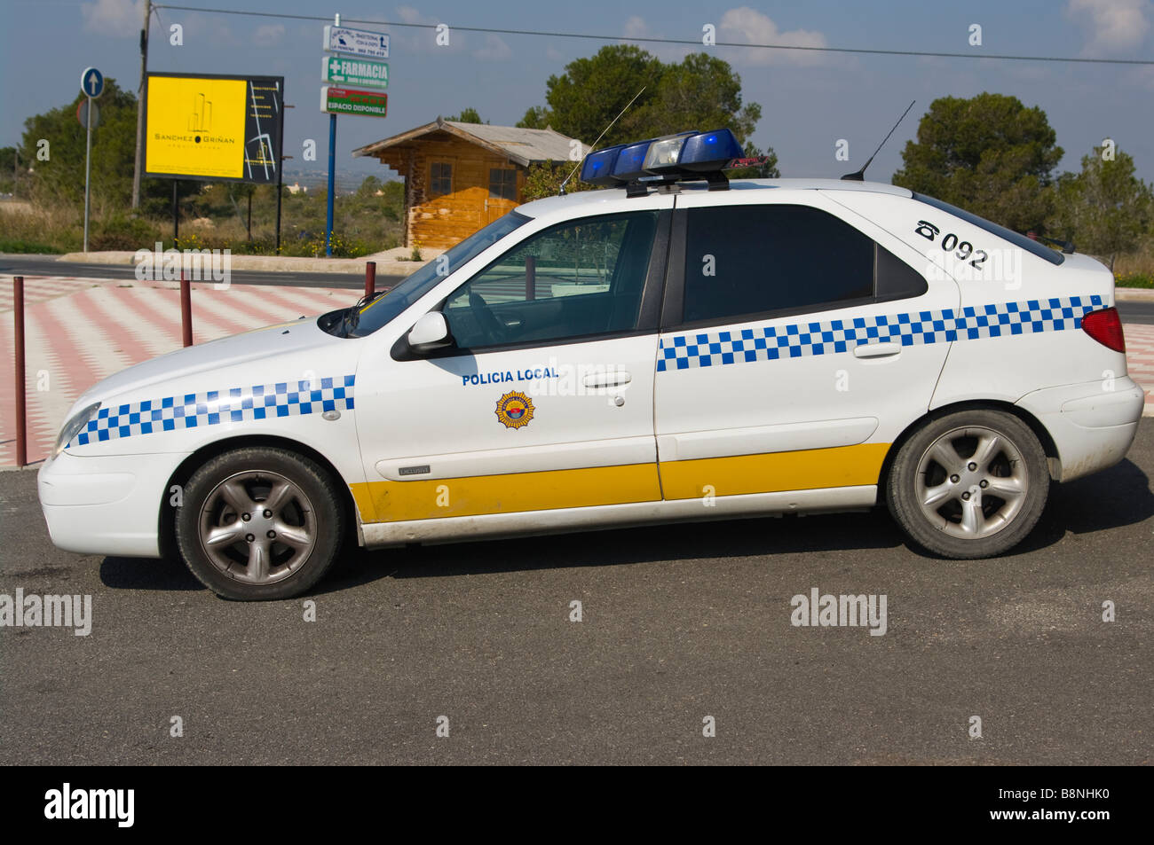 Voiture de police local Espagnol Espagne Banque D'Images