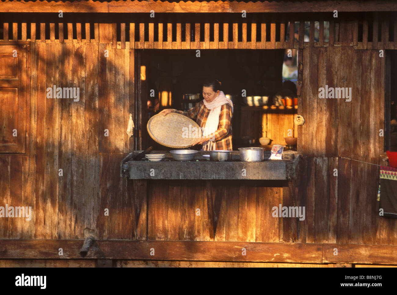 Foodstall Bhamo Birmanie Banque D'Images