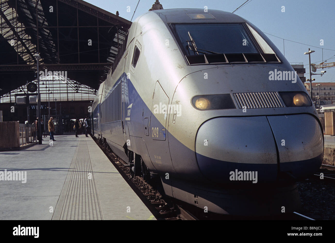Marseille, pas de TGV à double étage de 249 à Marseille la gare St Charles. Banque D'Images