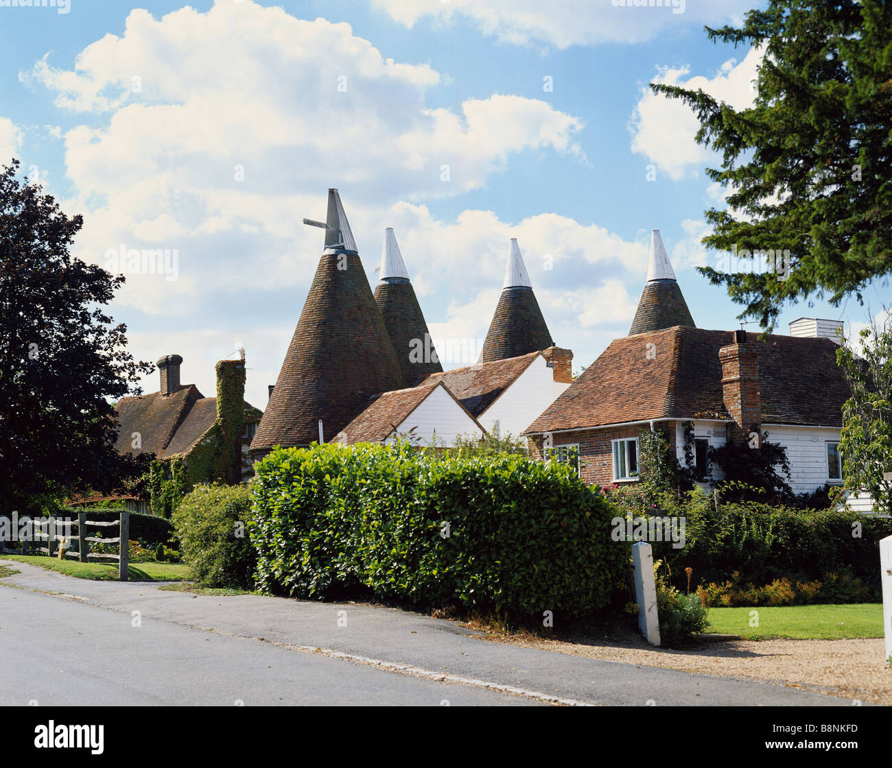 Maisons Oast converties à Easthurst Green, East Sussex, Angleterre, Royaume-Uni, GB Banque D'Images