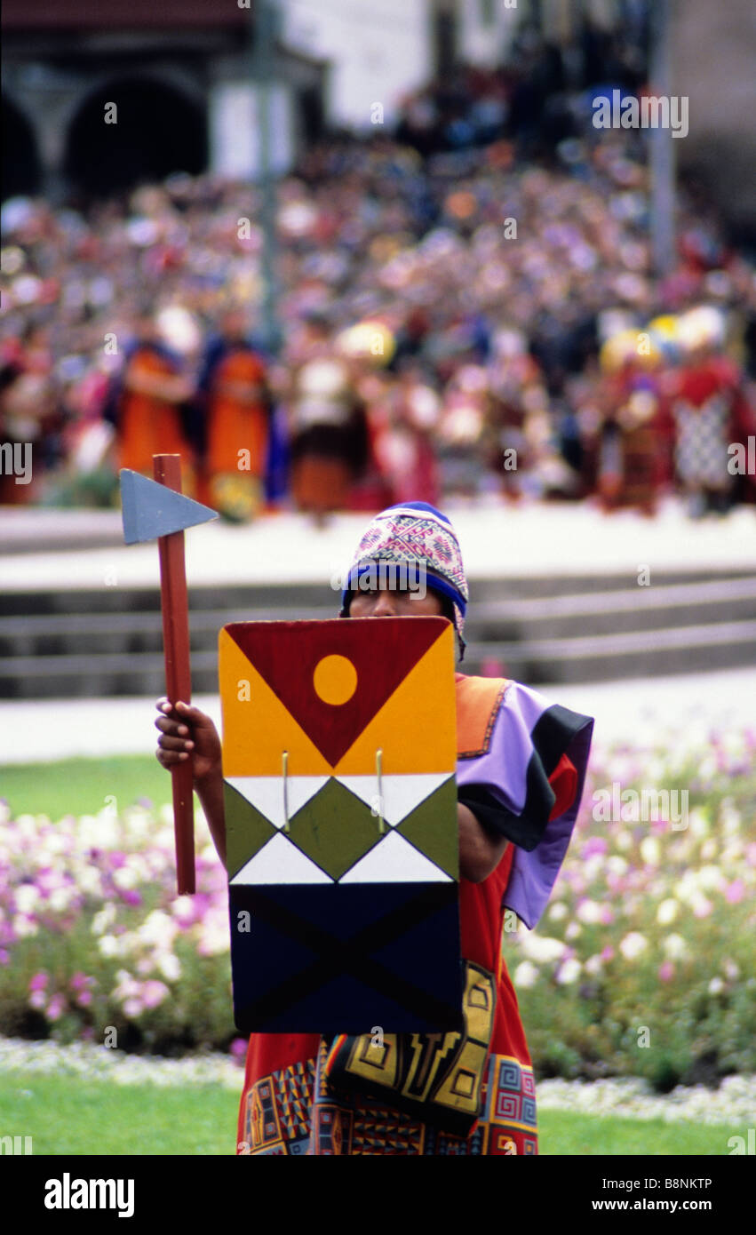 Inti Raymi festival à la Plaza de Armas, Cuzco, Pérou Banque D'Images