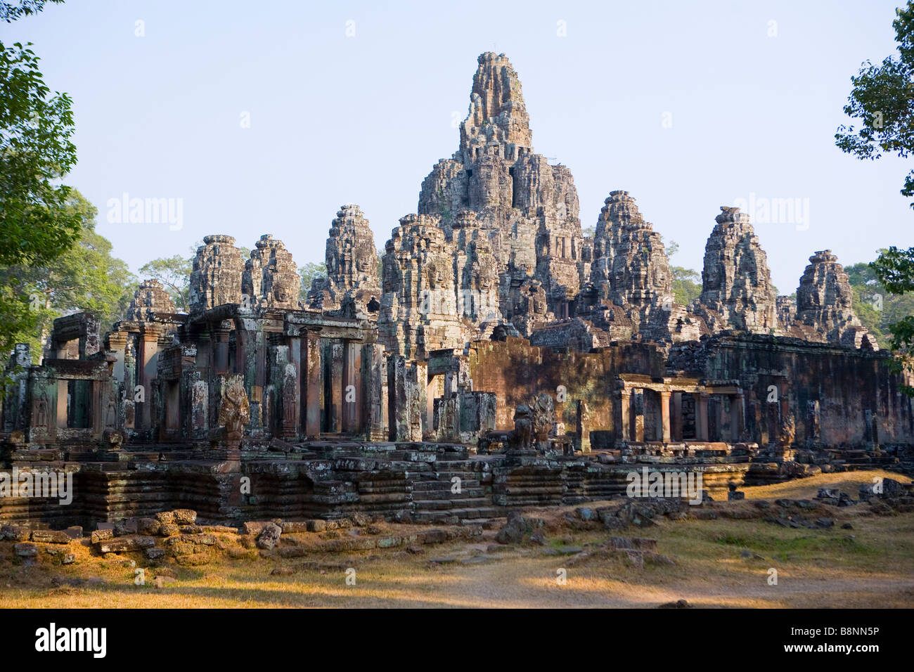 Temple Bayon photographié à Angkor Wat au Cambodge Ville Banque D'Images