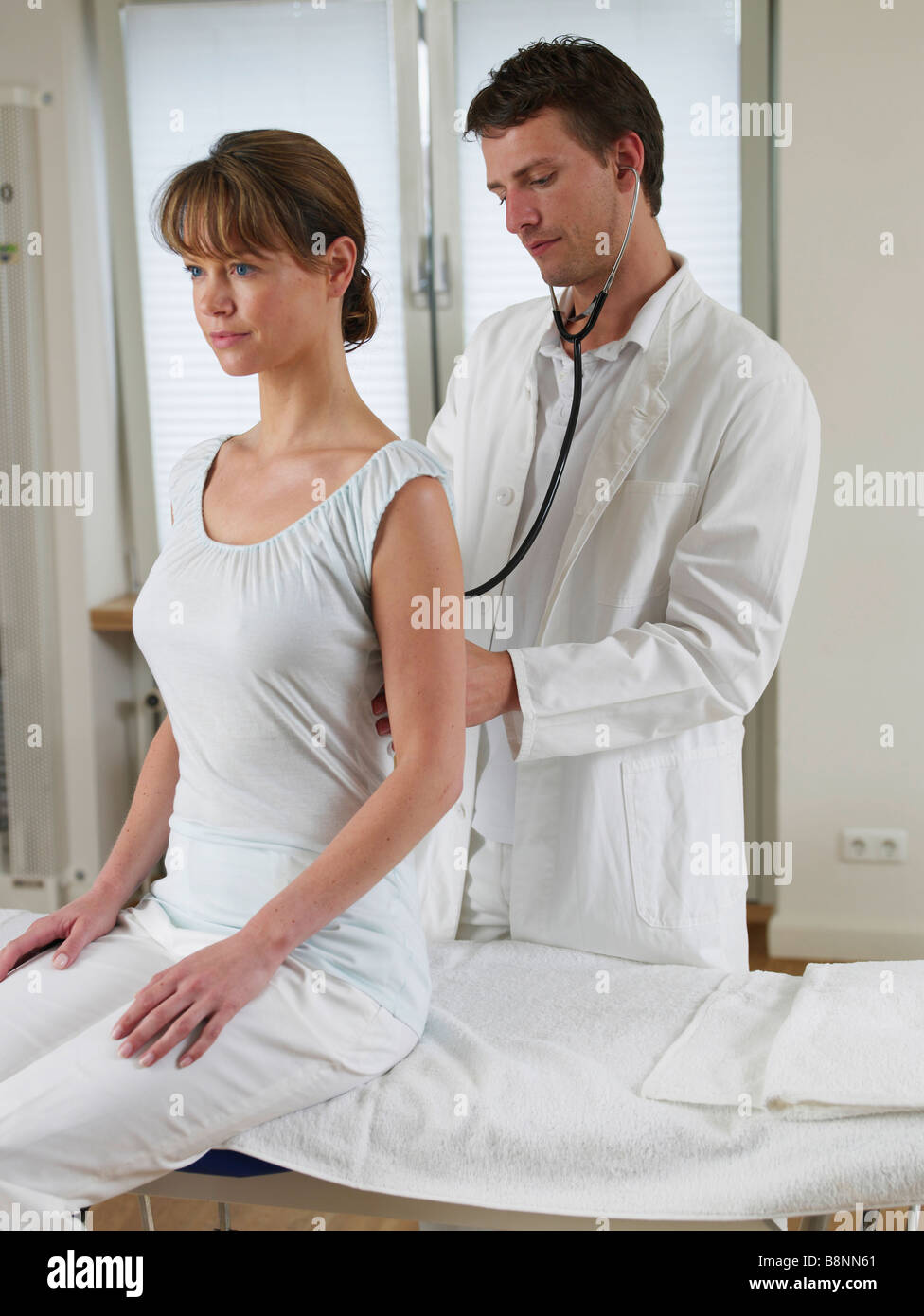 Admission d'un patient médecin Banque D'Images