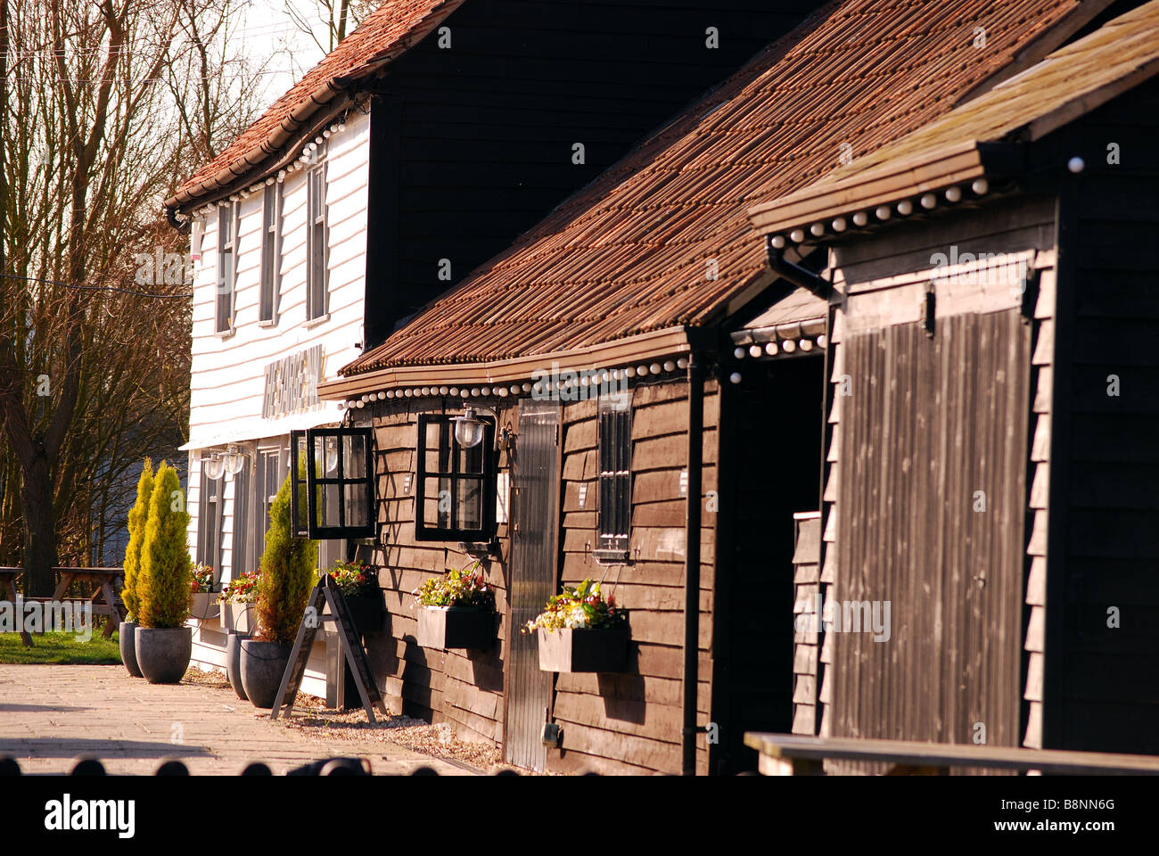 La Barge house et le restaurant du pubis Banque D'Images