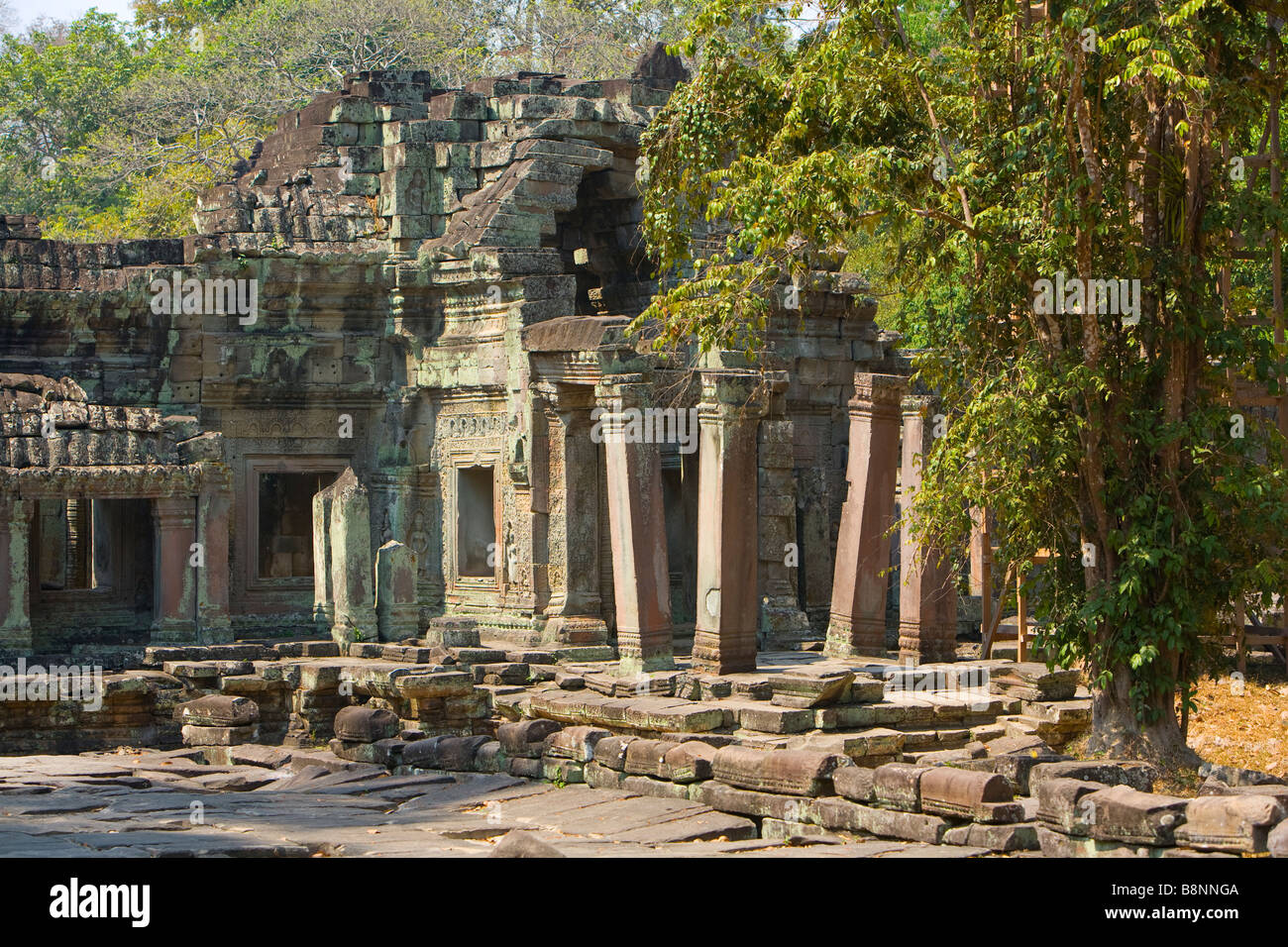 Entrée de Preah Kahn complexe d'Angkor Wat au Cambodge Banque D'Images