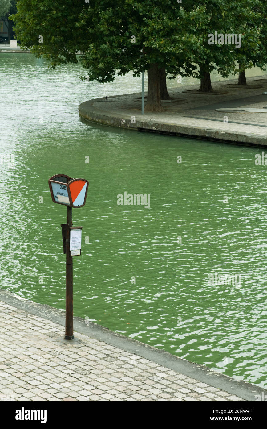 France, Paris, Canal Saint-Martin Banque D'Images