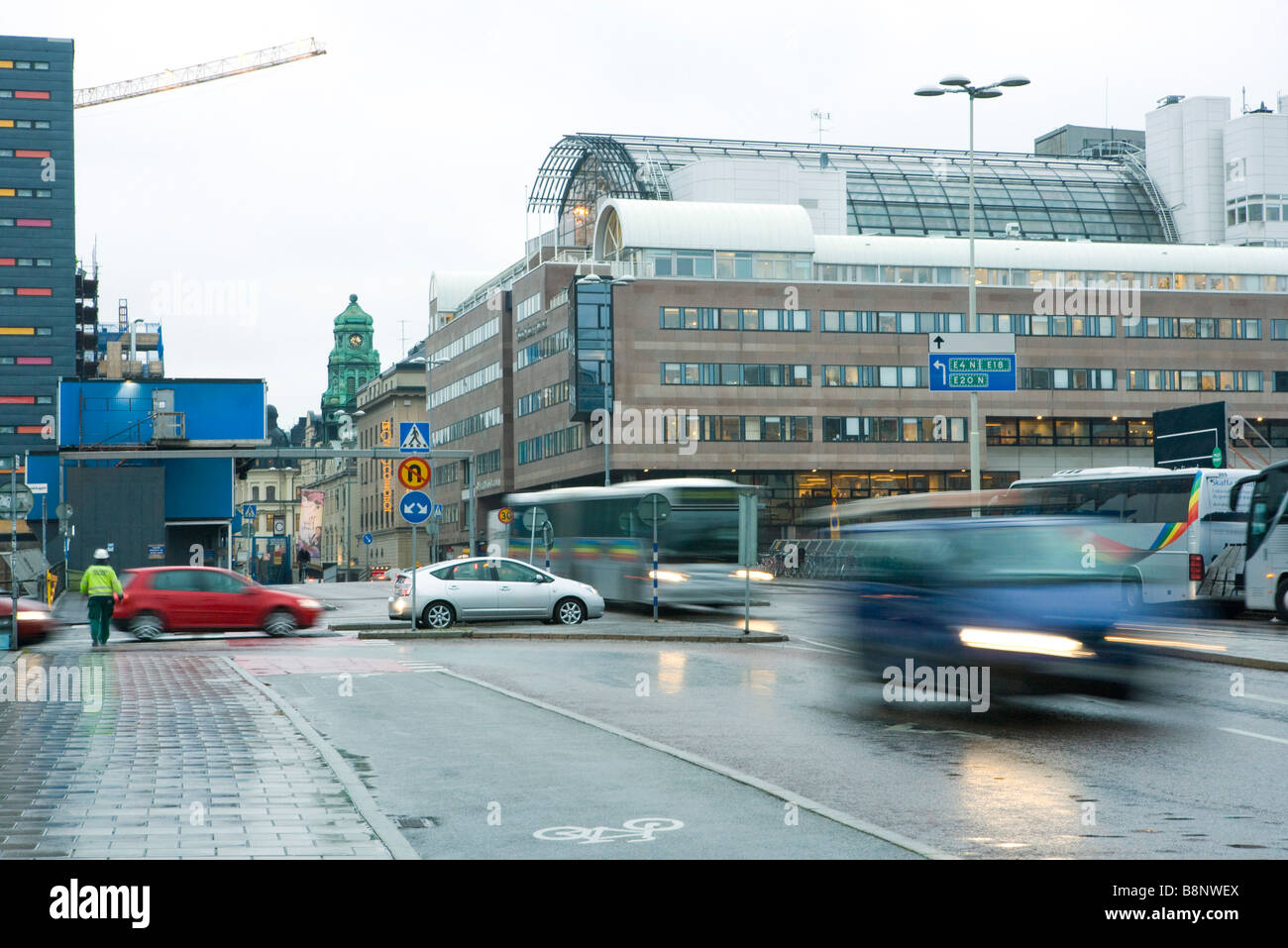 La Suède, Stockholm, troubles de circulation de la ville Banque D'Images