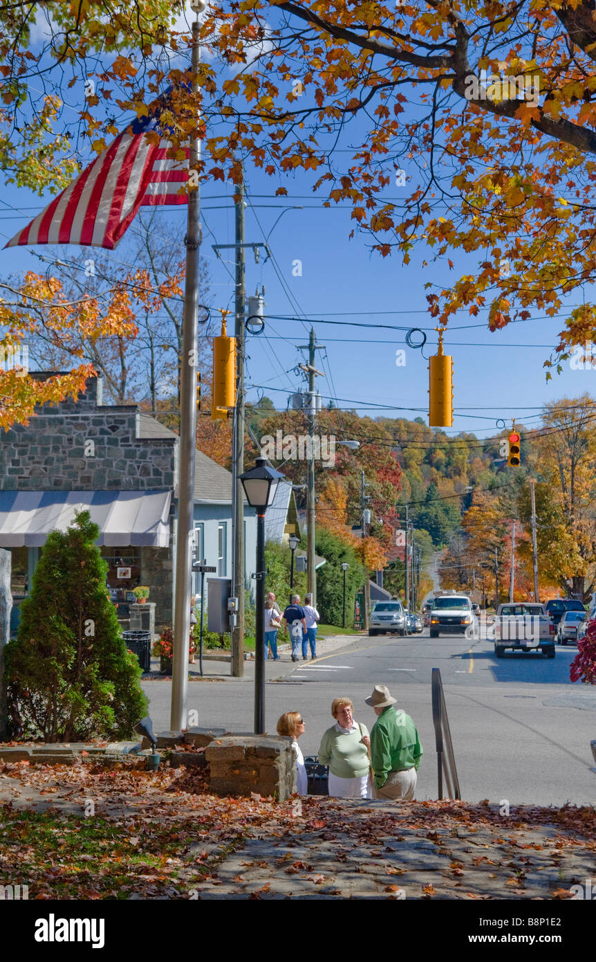 Scène de rue à Blowing Rock, N.C., USA Banque D'Images