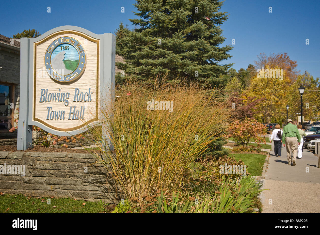 Signe de l'hôtel de ville à Sonoma, N.C., USA Banque D'Images