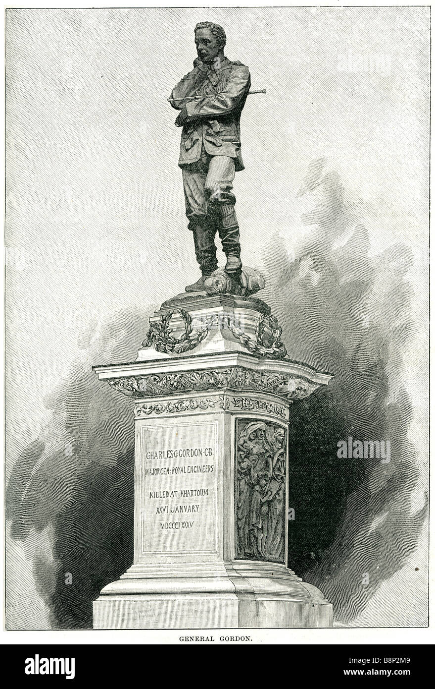 Le major-général Charles George Gordon 1833 1885 Trafalgar Square London Banque D'Images