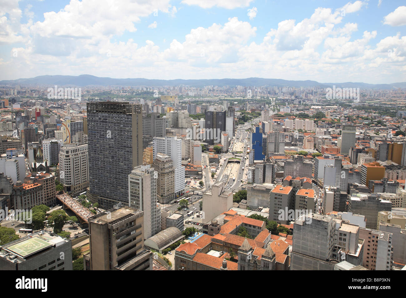 Sur les toits de la ville de Sao Paulo au Brésil Banque D'Images