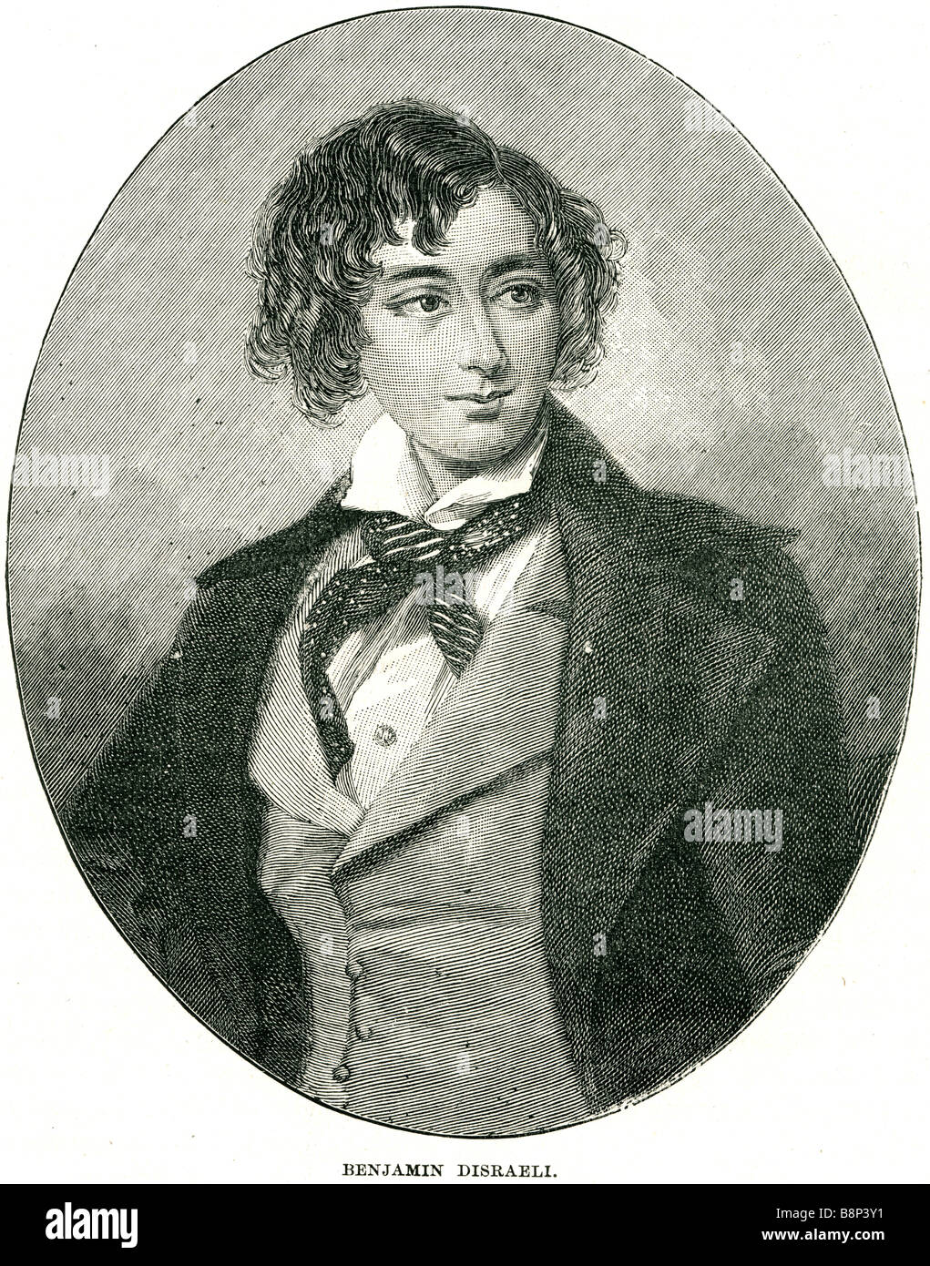 Benjamin Disraeli 1 comte de Beaconsfield plus conservateur britannique figure littéraire Banque D'Images