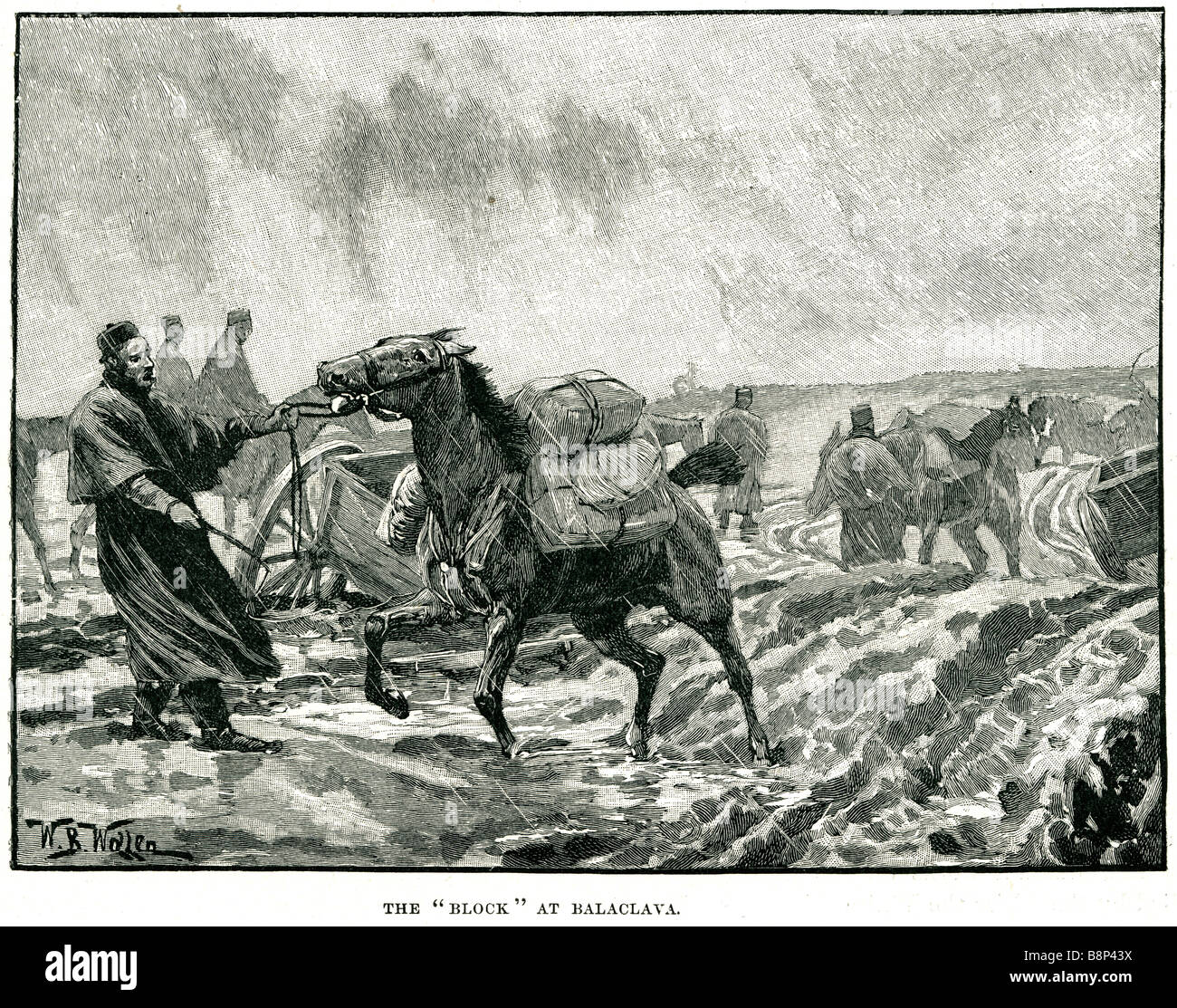 Guerre de Crimée 1854 bloc balaclava campagne port turc capture forteresse de la base navale de Sébastopol Banque D'Images