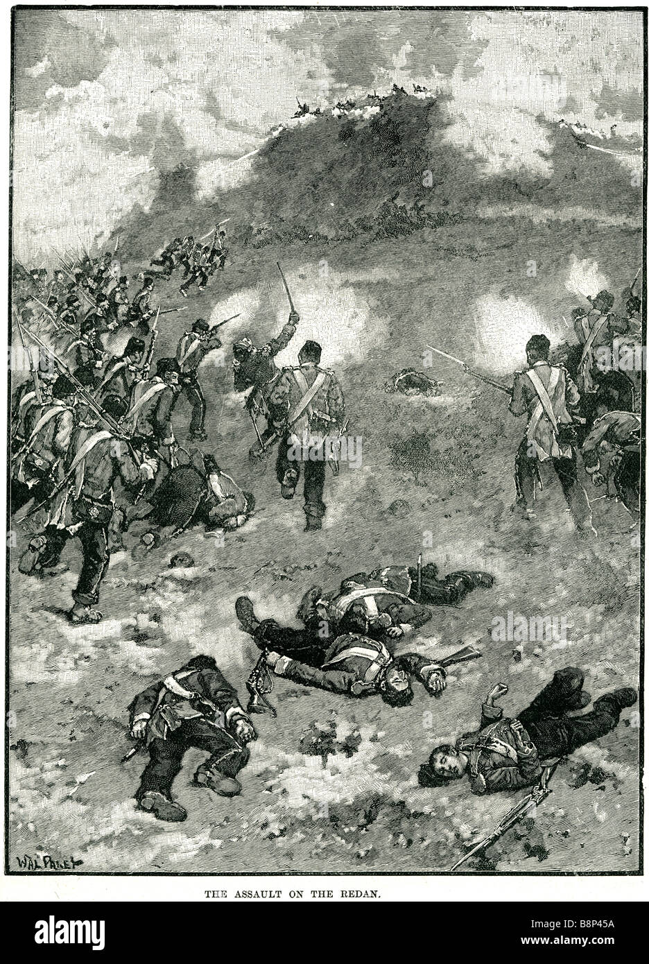 Assault redan 1855 La guerre de Crimée, aussi connu en Russie, comme l'Oriental guerre (octobre 1853-février 1856) s'est déroulée entre le Banque D'Images