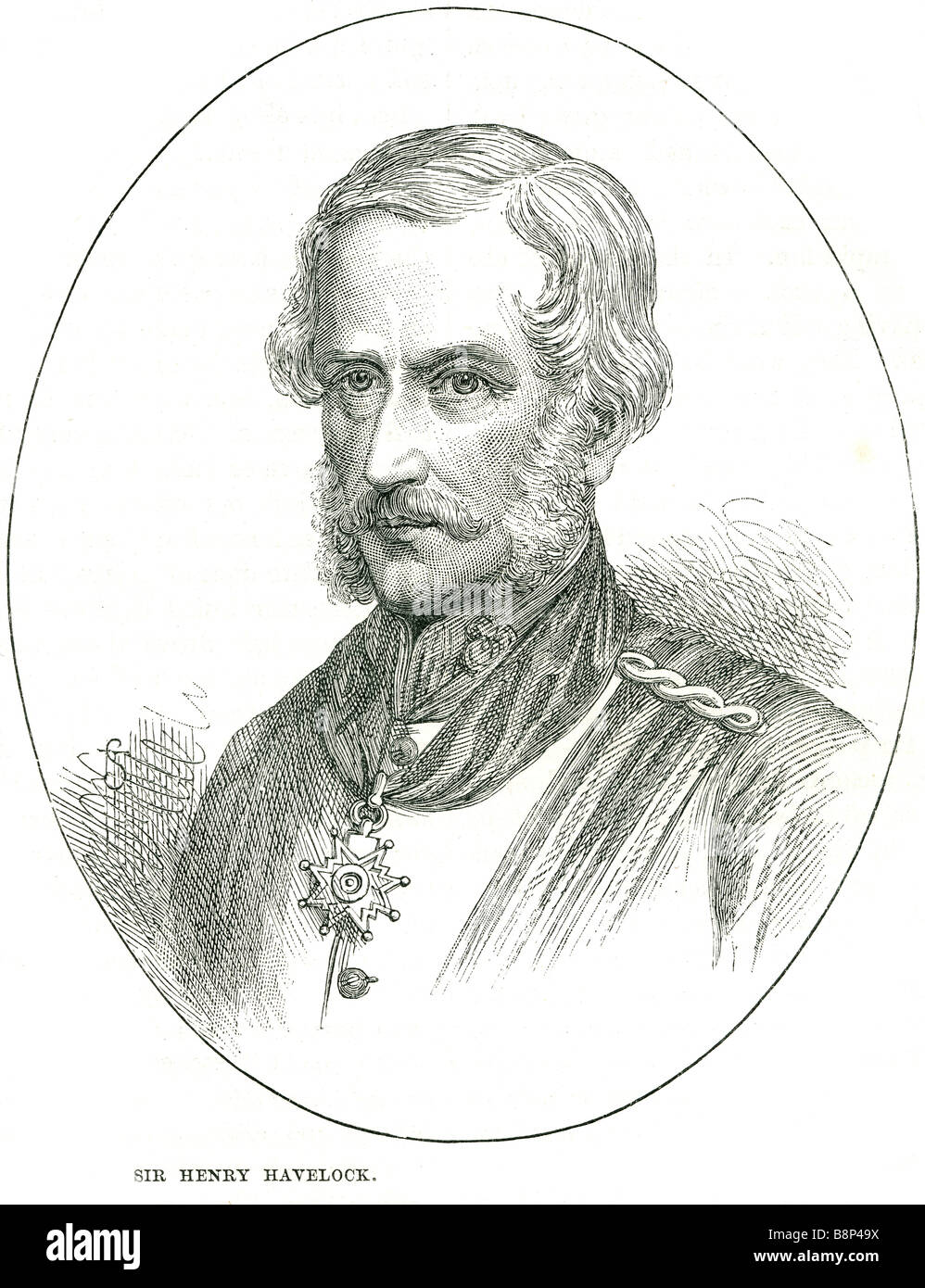 Le major-général Sir Henry Havelock 1795 1857 La Rébellion indienne de 1857 Banque D'Images