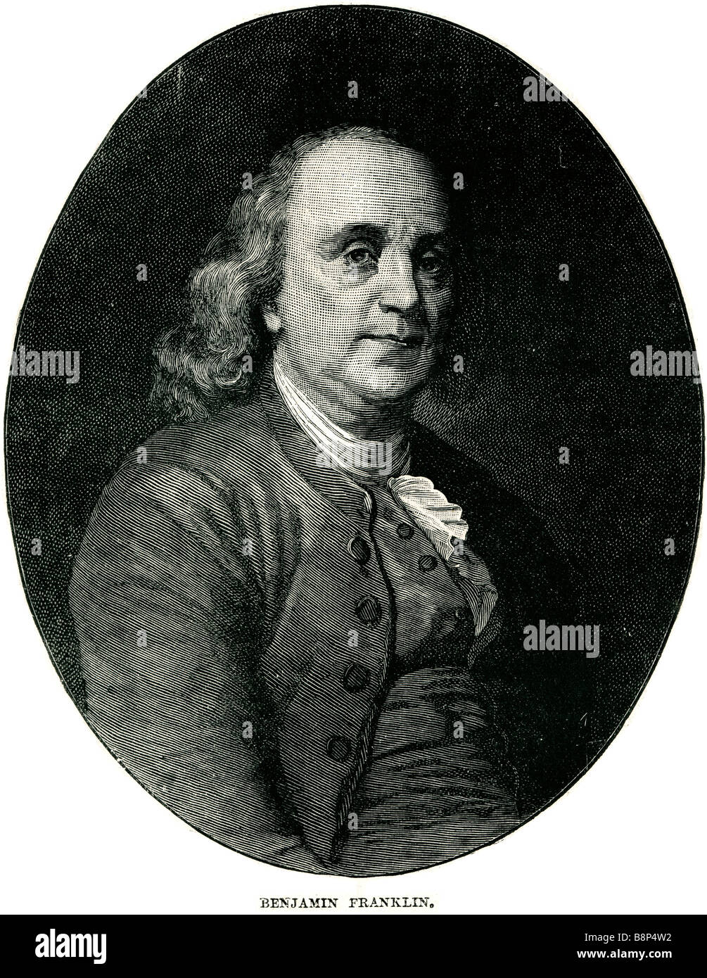Benjamin Franklin 17 janvier 1706 17 avril 1790 United States America auteur satirique le théoricien politique politicienne de l'imprimante Banque D'Images