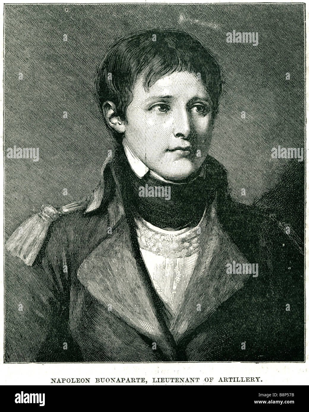 Napoléon buonaparte lieutenant d'artillaery 15 Août 1769 - 5 mai 1821 L'Empereur chef politique militaire européenne France Banque D'Images