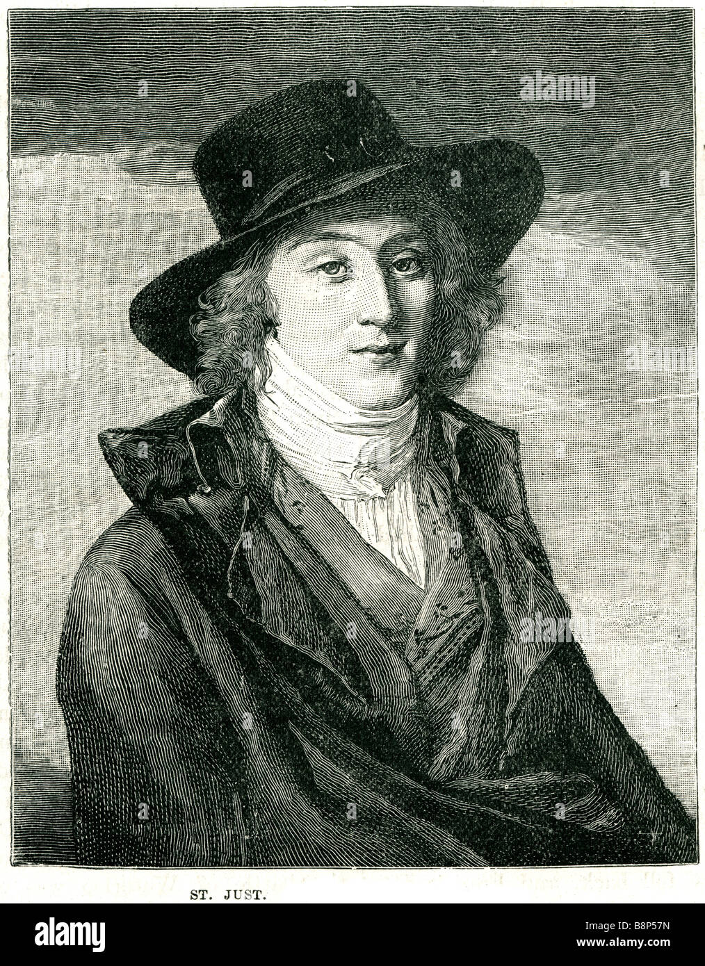 Louis Antoine Léon de Saint-Just 1767 leader révolutionnaire français 1794 Banque D'Images