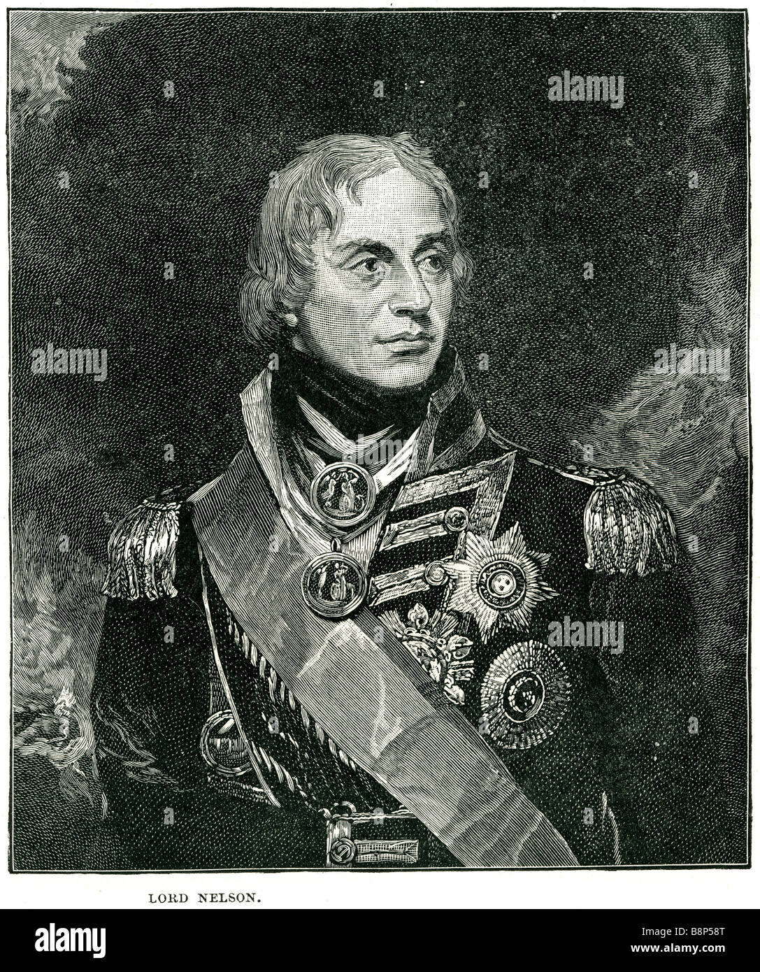 Le vice-amiral Horatio Nelson, 1er vicomte 1er duc de Bronté KO 29 Septembre 1758 21 octobre 1805 la guerre d'un officier général britannique Banque D'Images