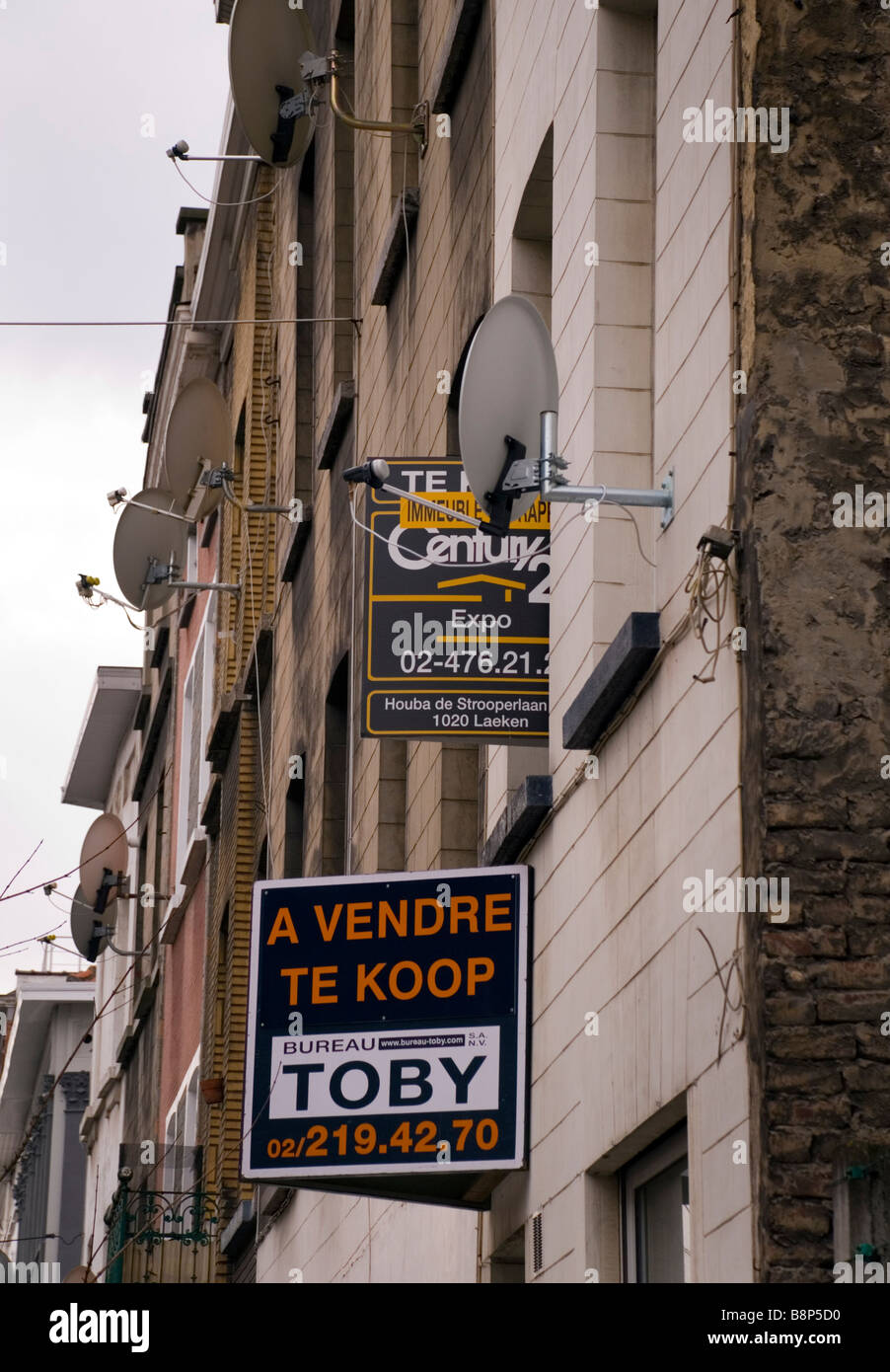 Bruxelles Belgique Propriété à vendre dans la capitale Banque D'Images