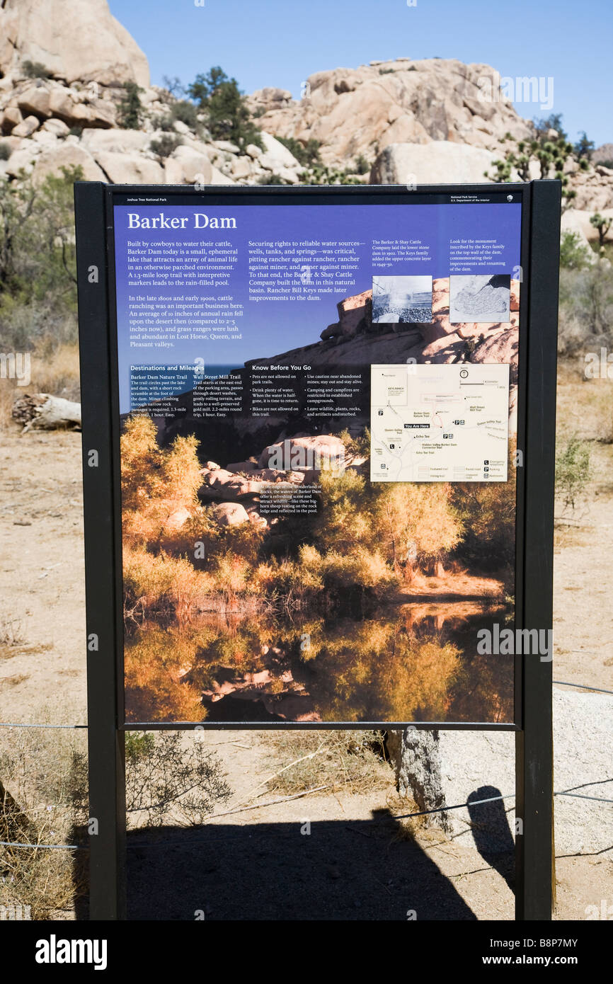 Barker Dam Joshua Tree NP USA Banque D'Images