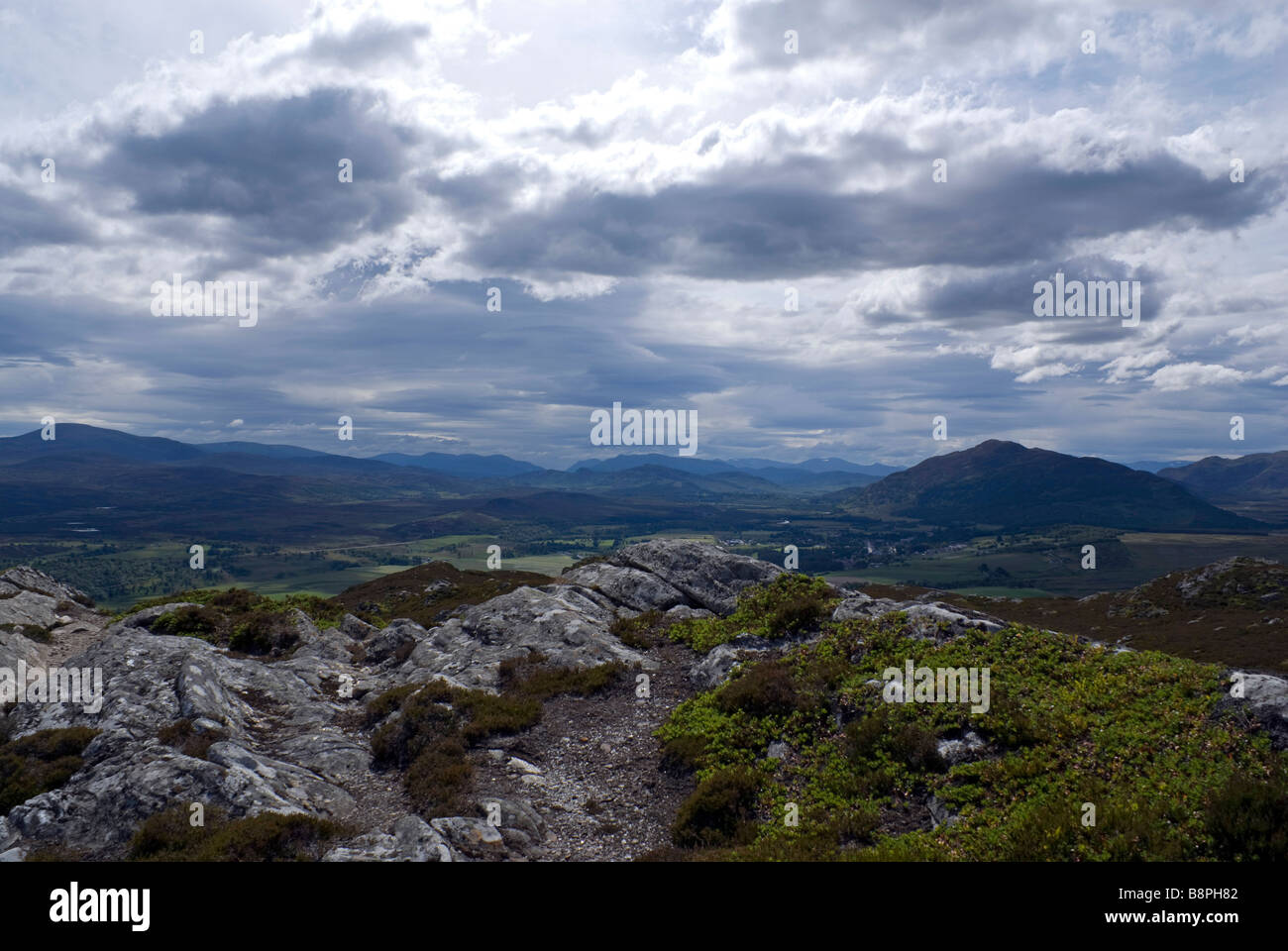 Vue de Creag Bheag, près de Kingussie, Strathspey, Ecosse Banque D'Images