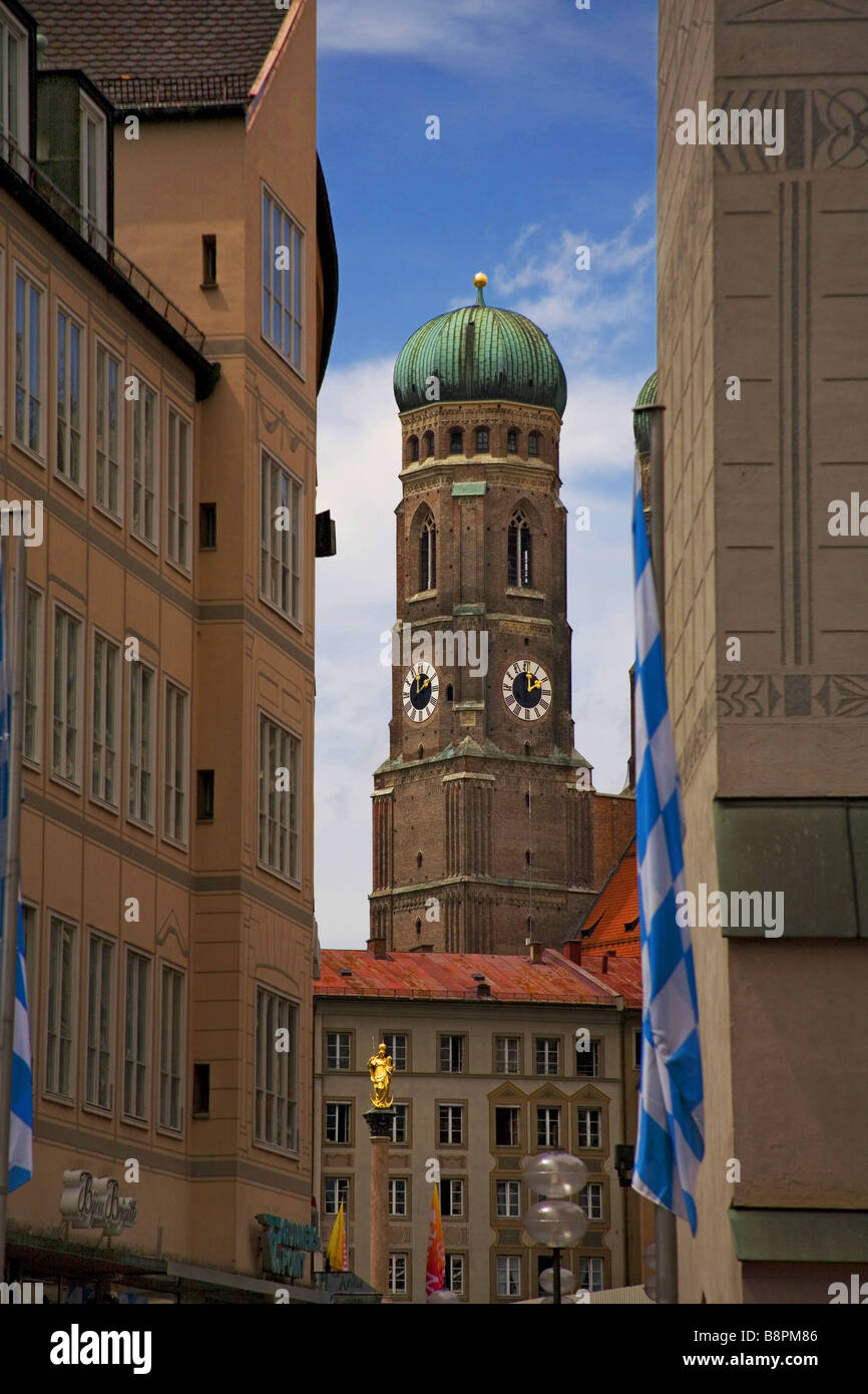 La Frauenkirche de Munich, Allemagne, Bavière Banque D'Images