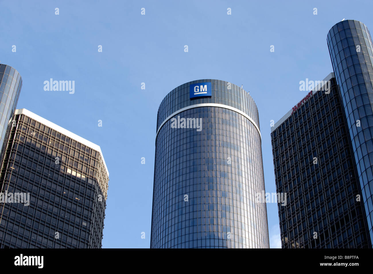 General Motors World Headquarters at the Renaissance Center à Detroit Michigan USA Banque D'Images